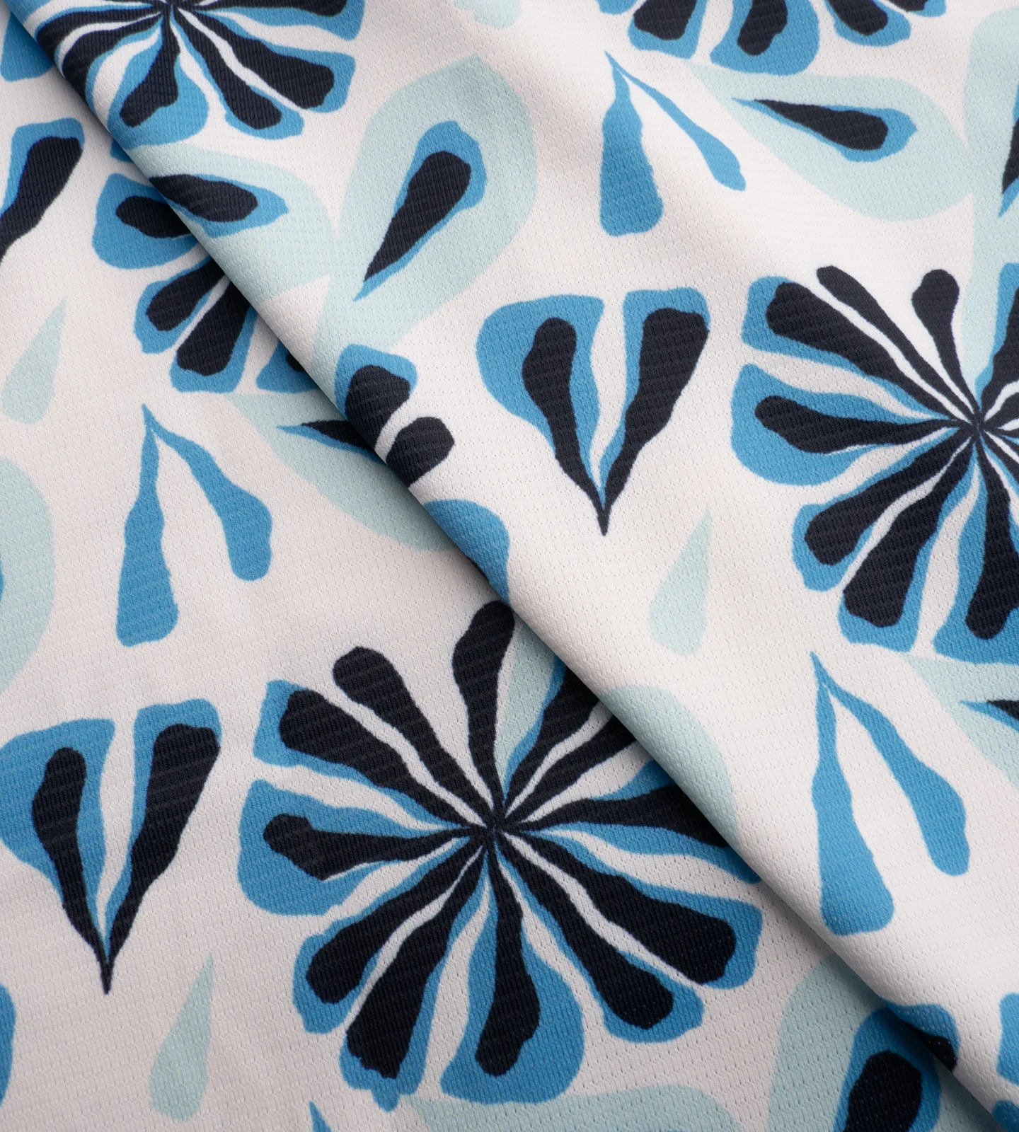LADIES FLORAL SLEEVELESS POLO - BLUE - Image 3