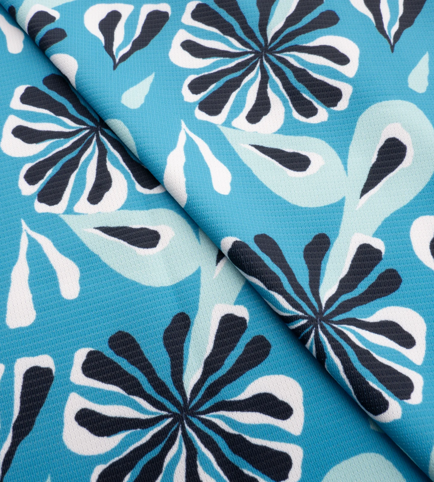 LADIES FLORAL SLEEVELESS POLO - TEAL - Image 5