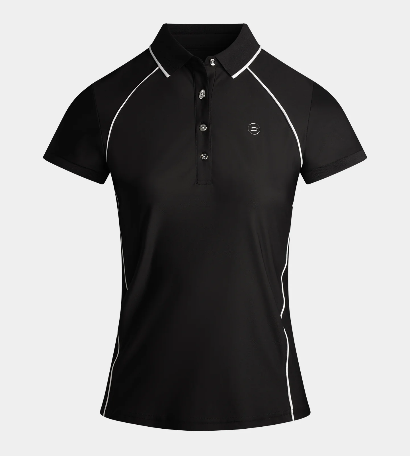 LADIES FORM POLO - BLACK - Image 5