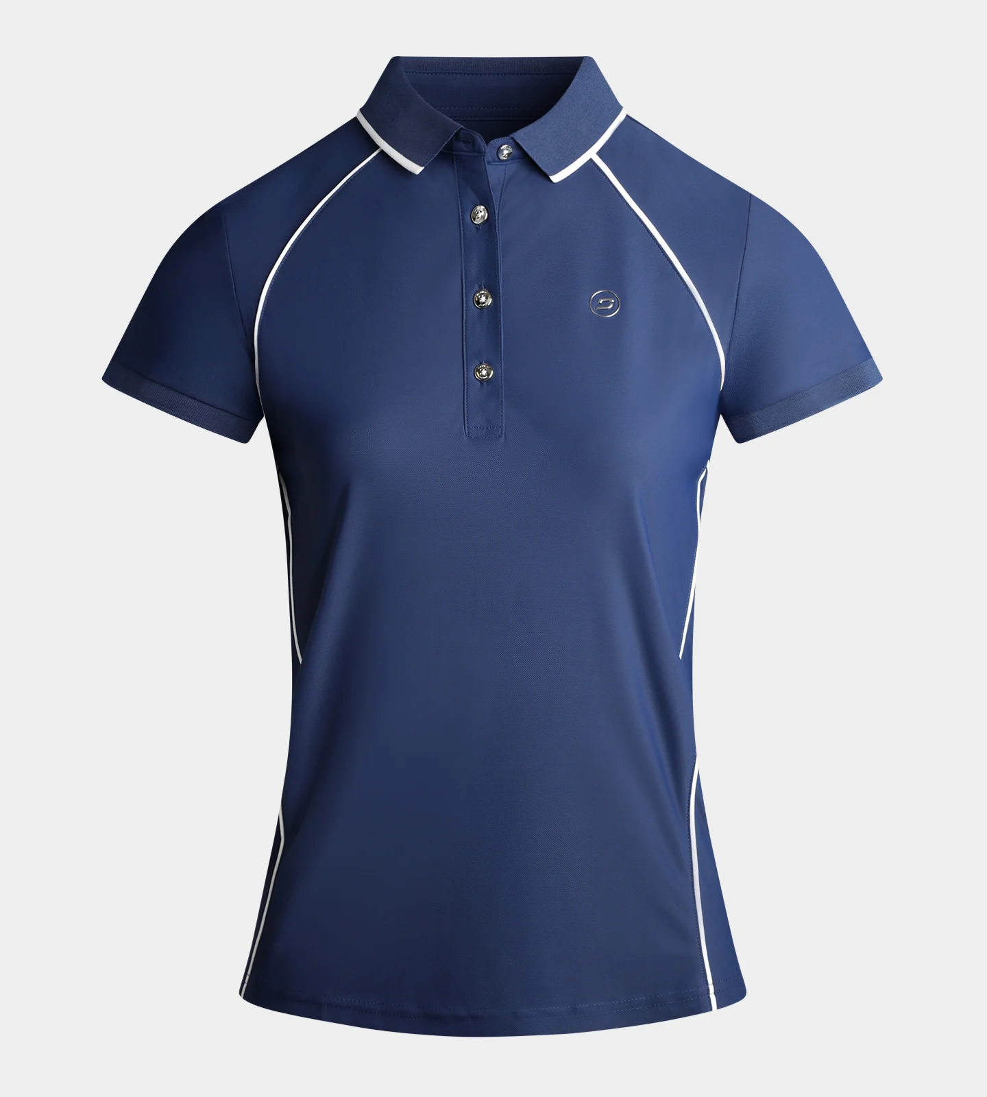LADIES FORM POLO - NAVY - Image 5
