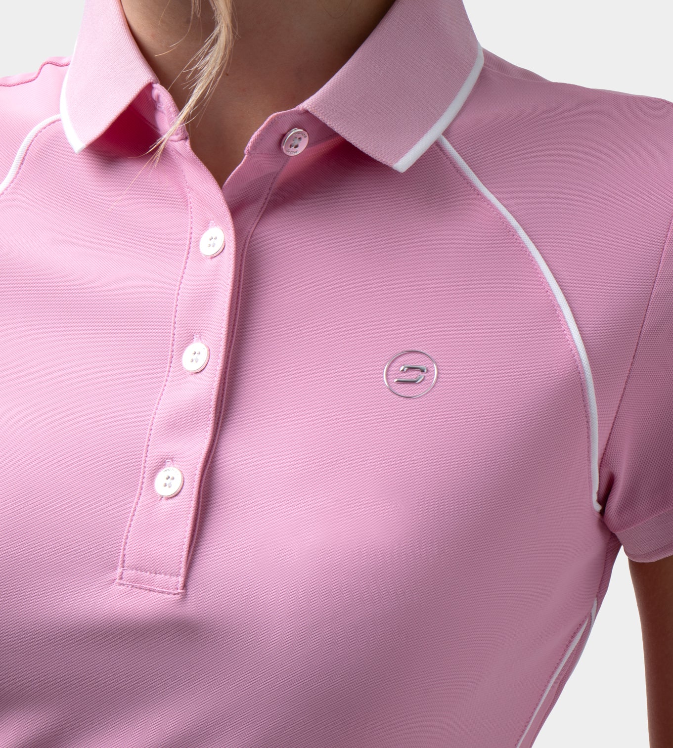 LADIES FORM POLO - PINK - Image 2