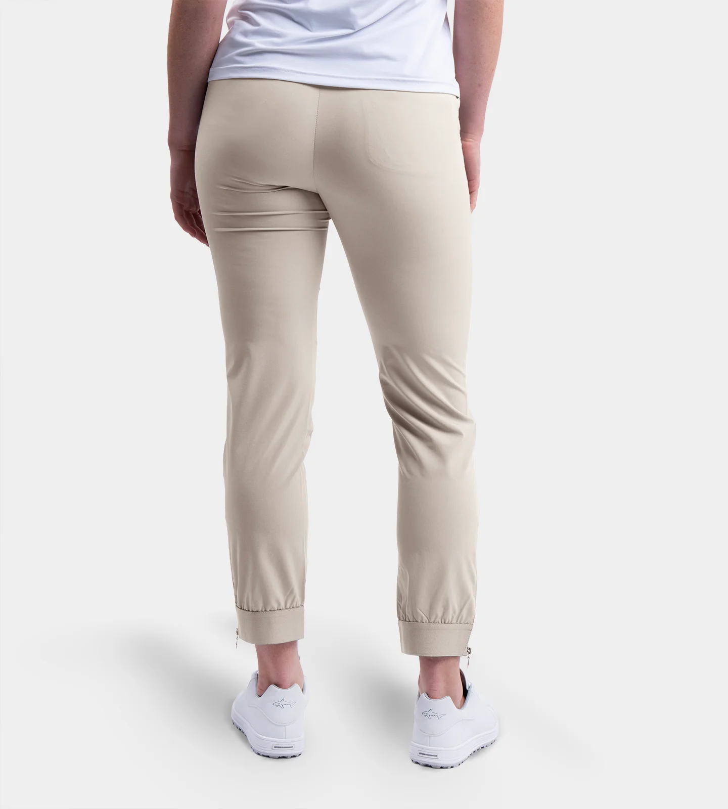 LADIES GOLF JOGGERS - STONE - Image 3