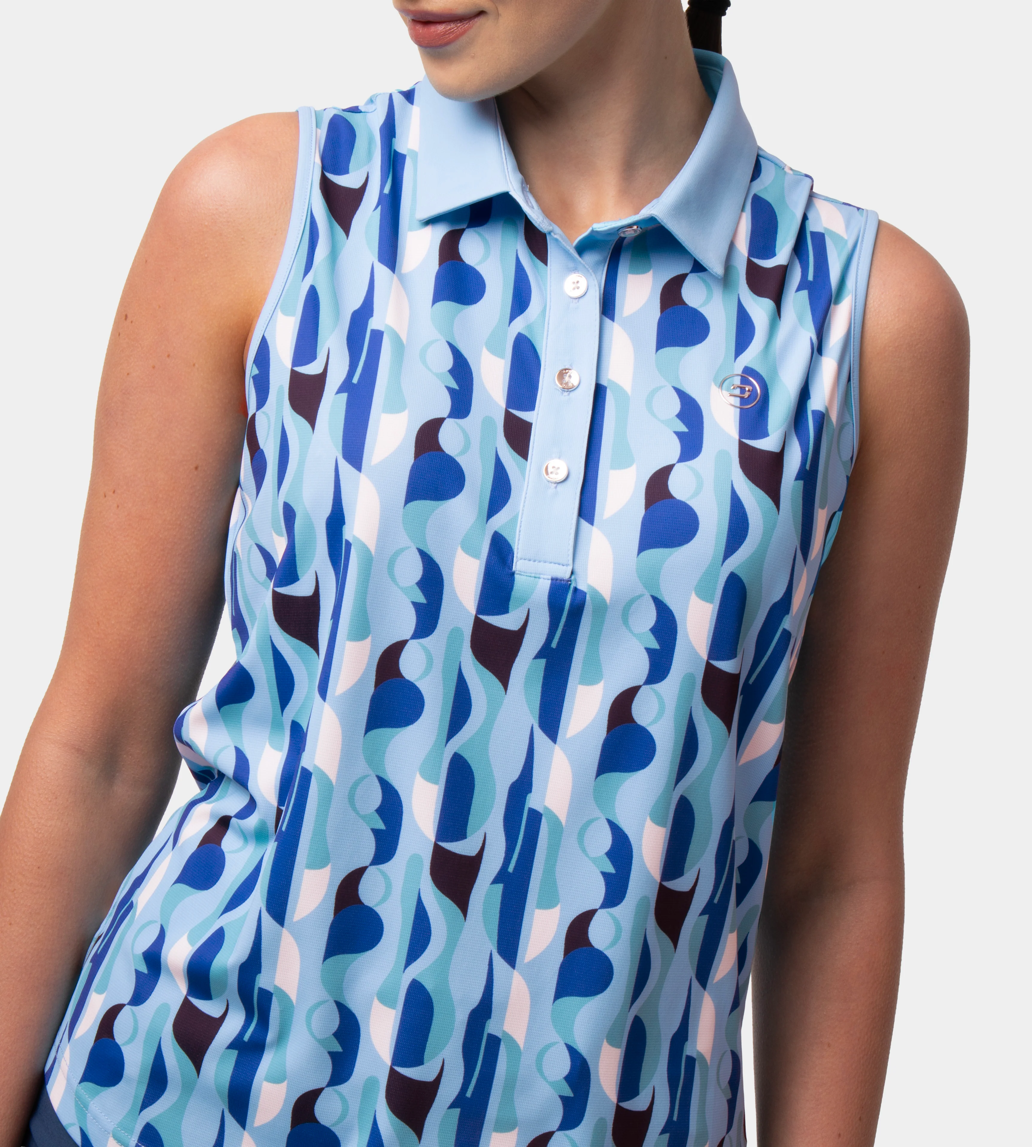 LADIES GRIFFON POLO - BLUE - Image 2