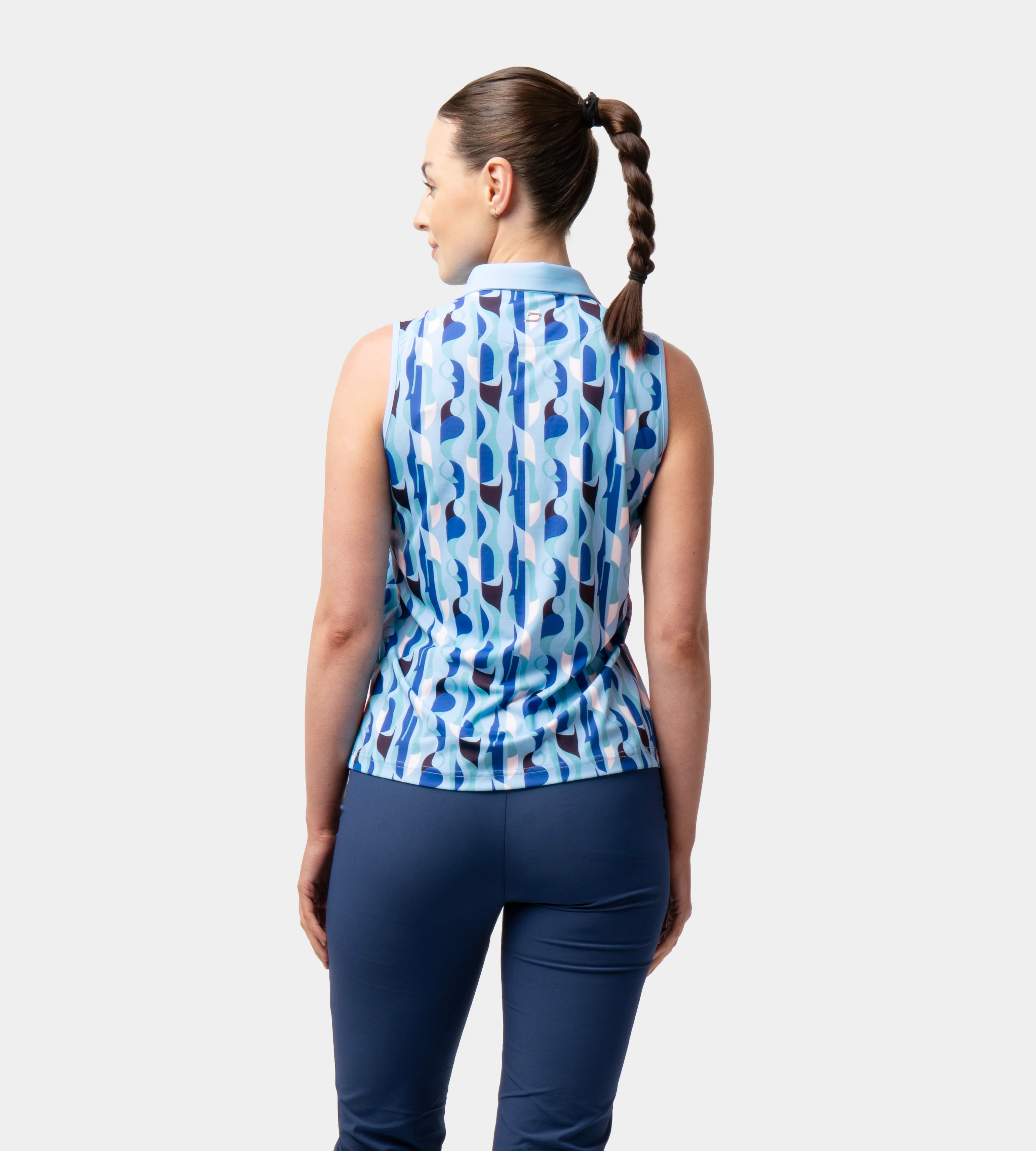 LADIES GRIFFON POLO - BLUE - Image 3