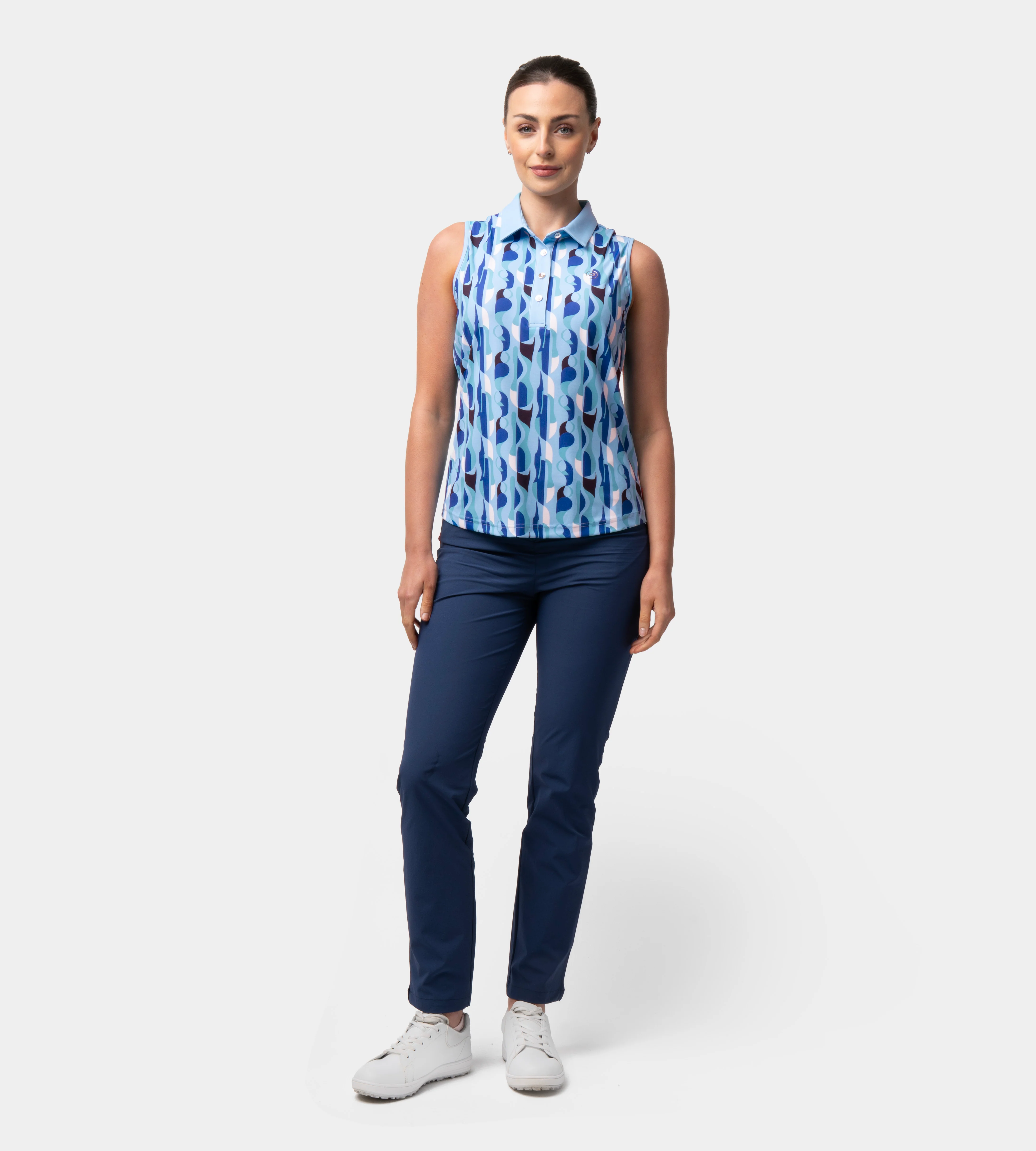 LADIES GRIFFON POLO - BLUE - Image 4