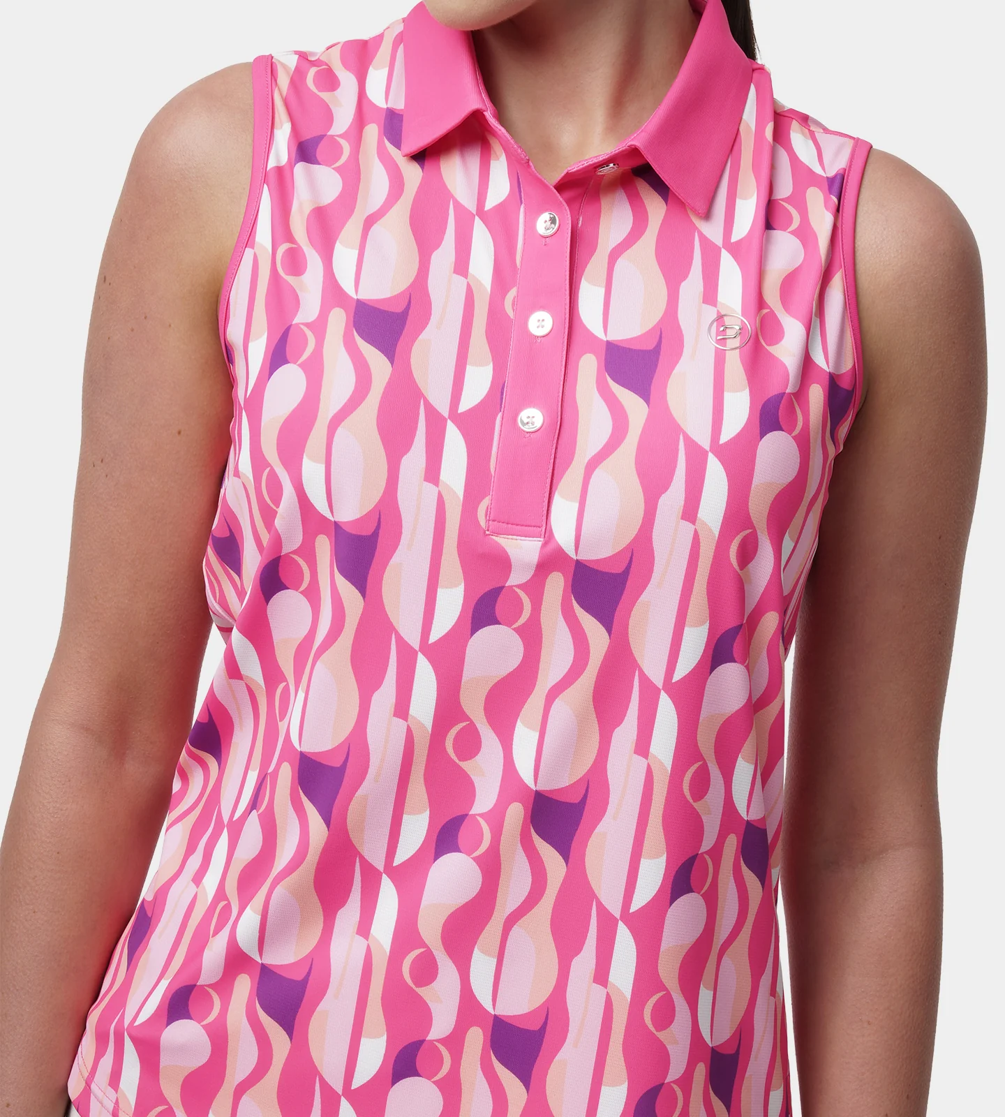 LADIES GRIFFON POLO - BRIGHT PINK - Image 2