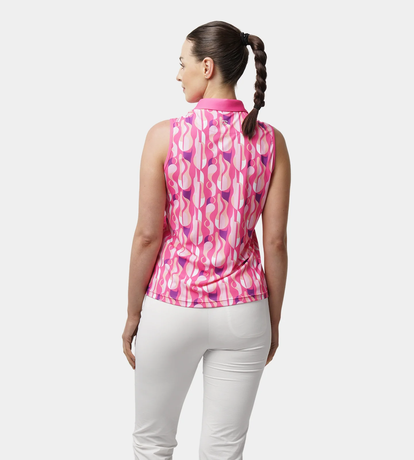 LADIES GRIFFON POLO - BRIGHT PINK - Image 3