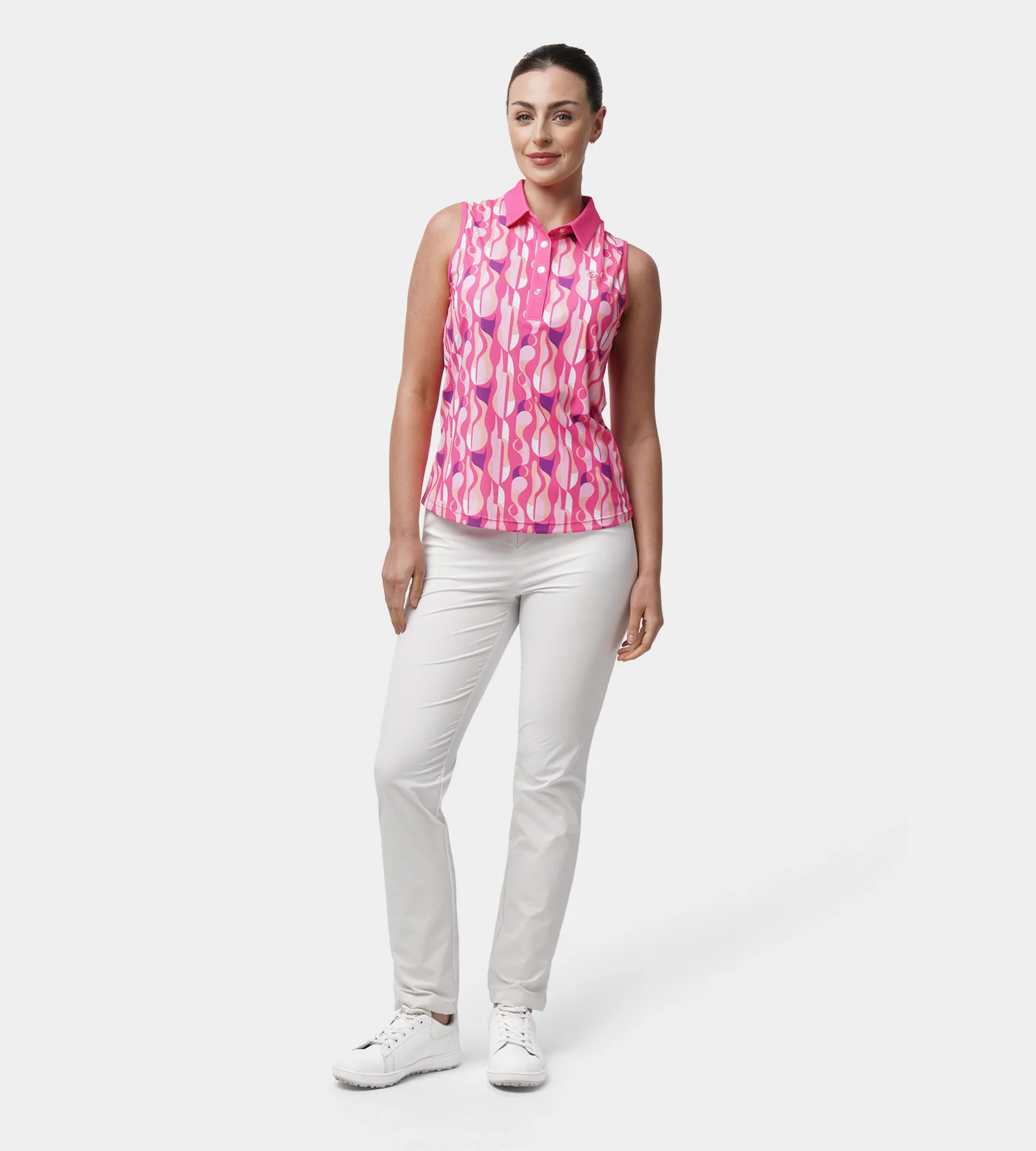 LADIES GRIFFON POLO - BRIGHT PINK - Image 4