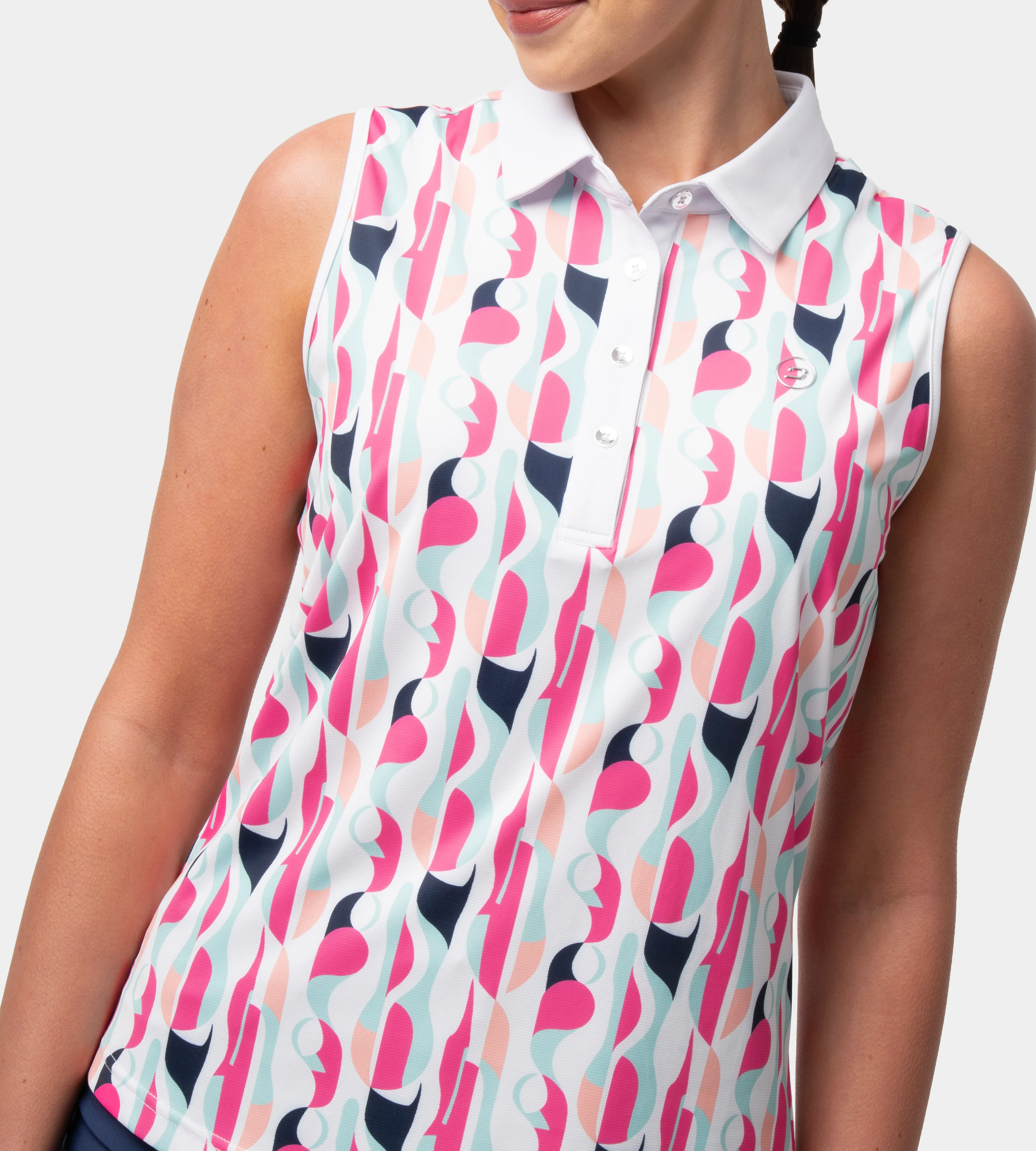 LADIES GRIFFON POLO - WHITE - Image 2