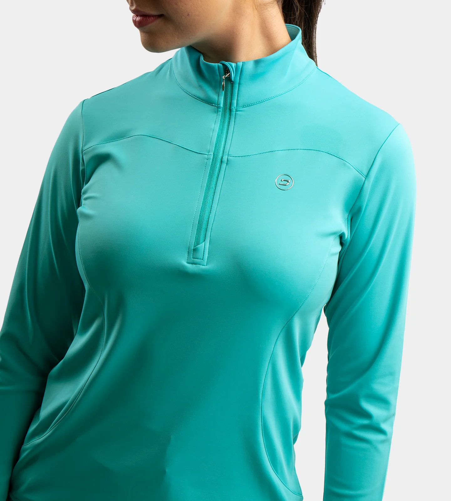 LADIES HEART MIDLAYER - TEAL - Image 2