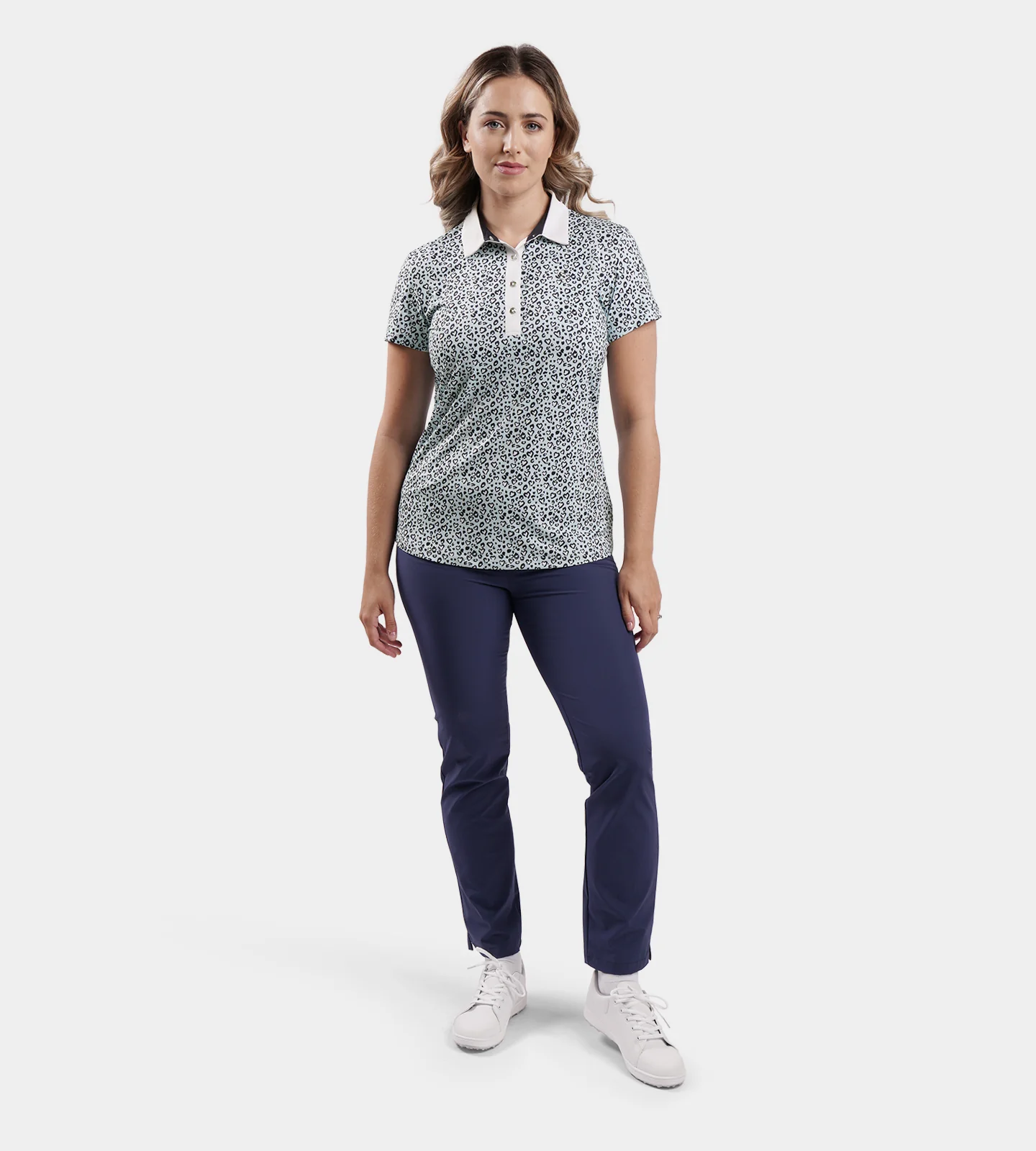 LADIES HEART POLO - NAVY - Image 6