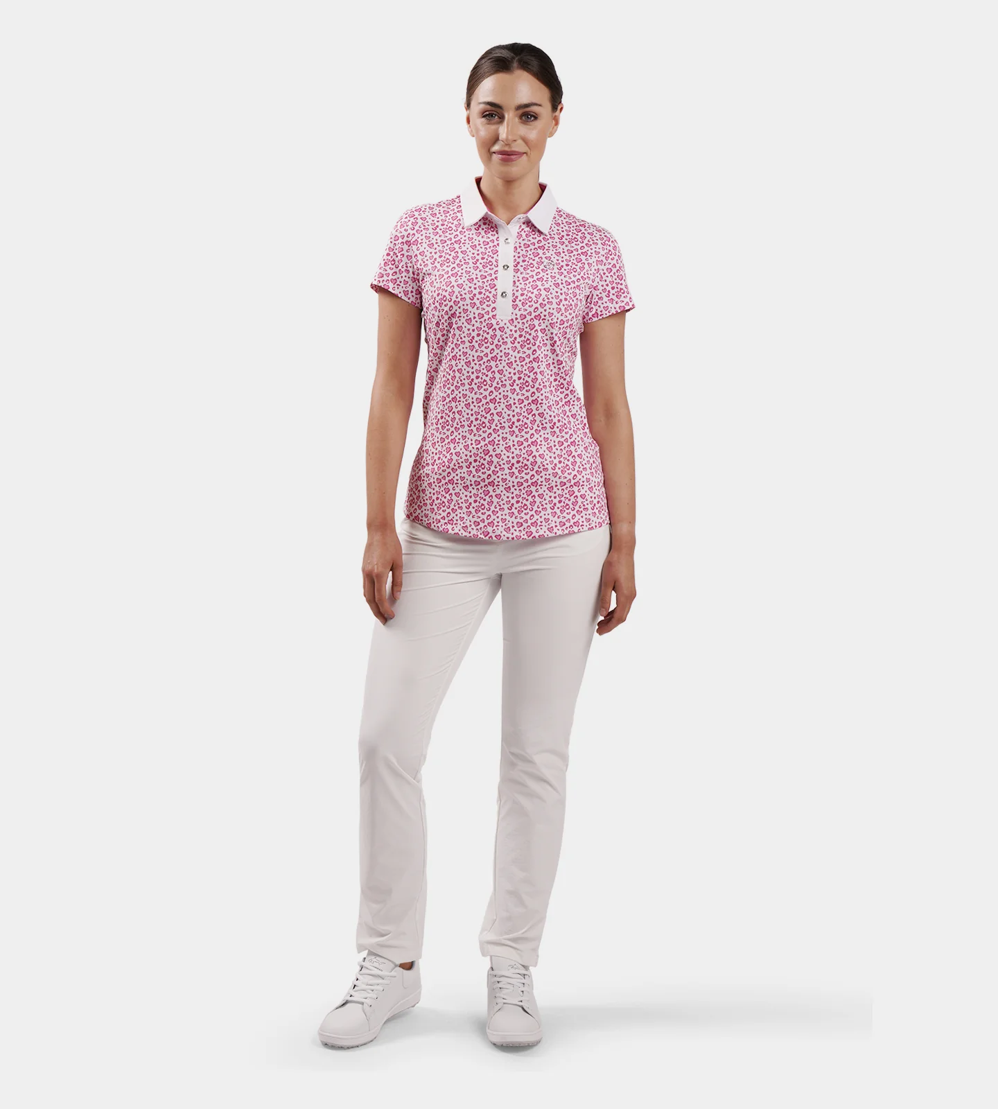 LADIES HEART POLO - PINK - Image 6
