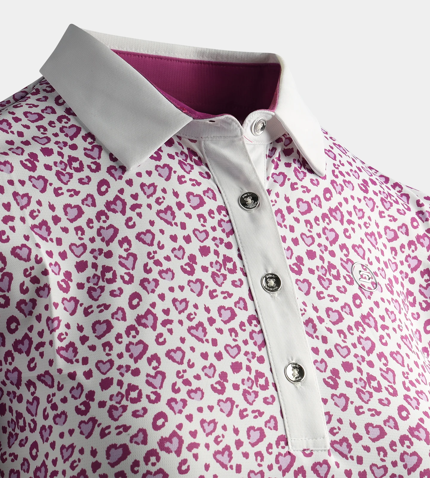 LADIES HEART POLO - PURPLE - Image 4