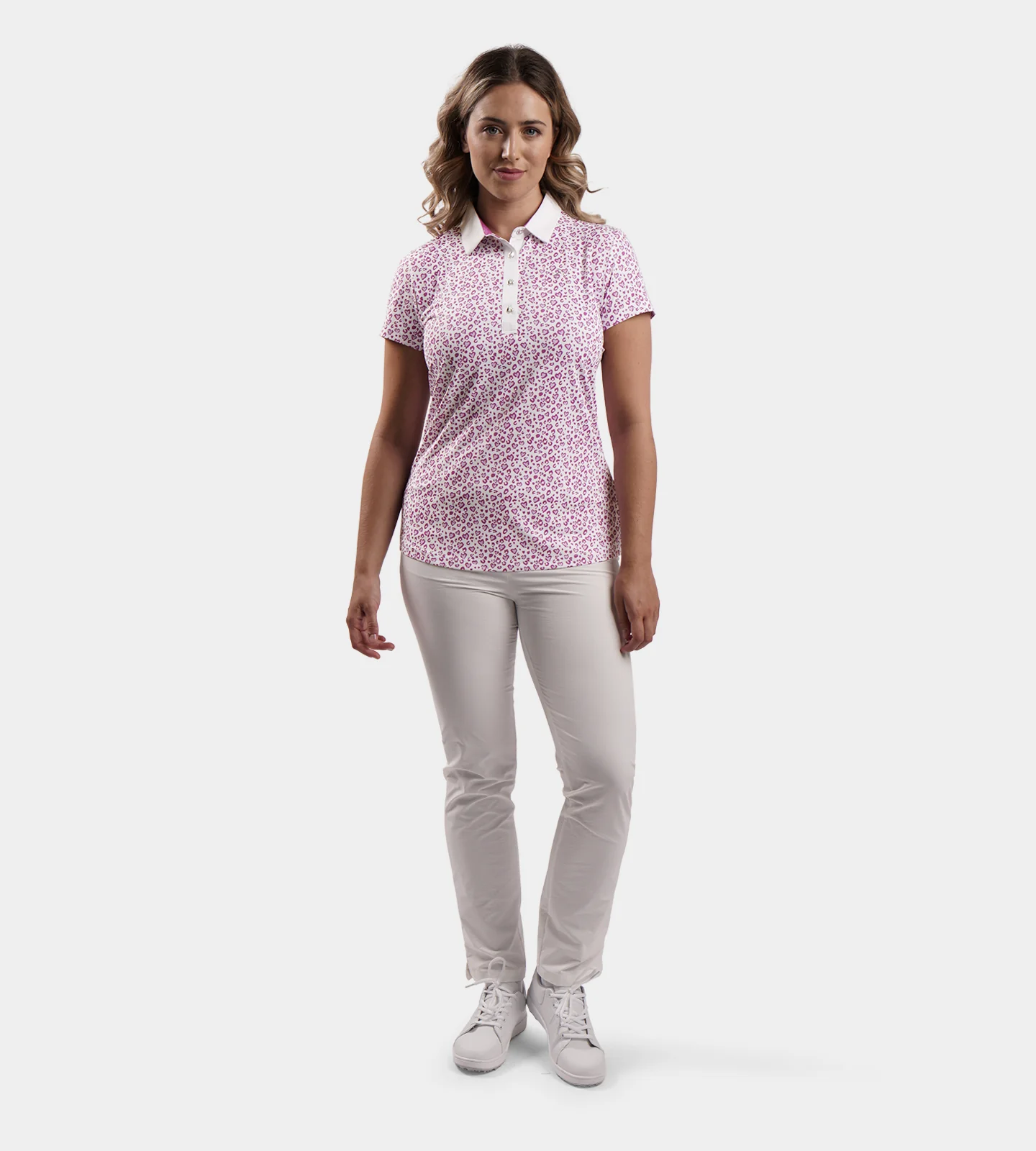 LADIES HEART POLO - PURPLE - Image 6