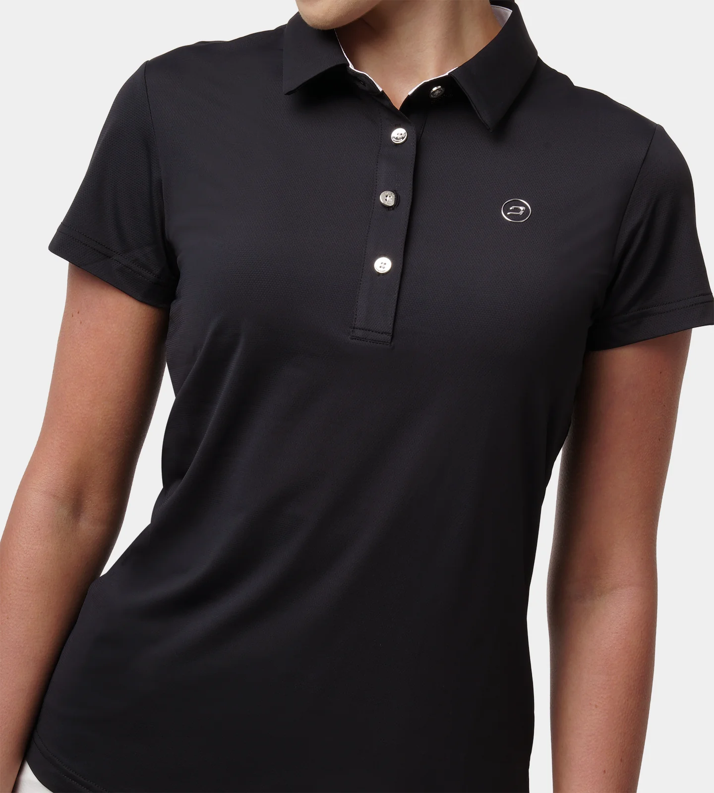 LADIES LEGACY POLO - BLACK - Image 3