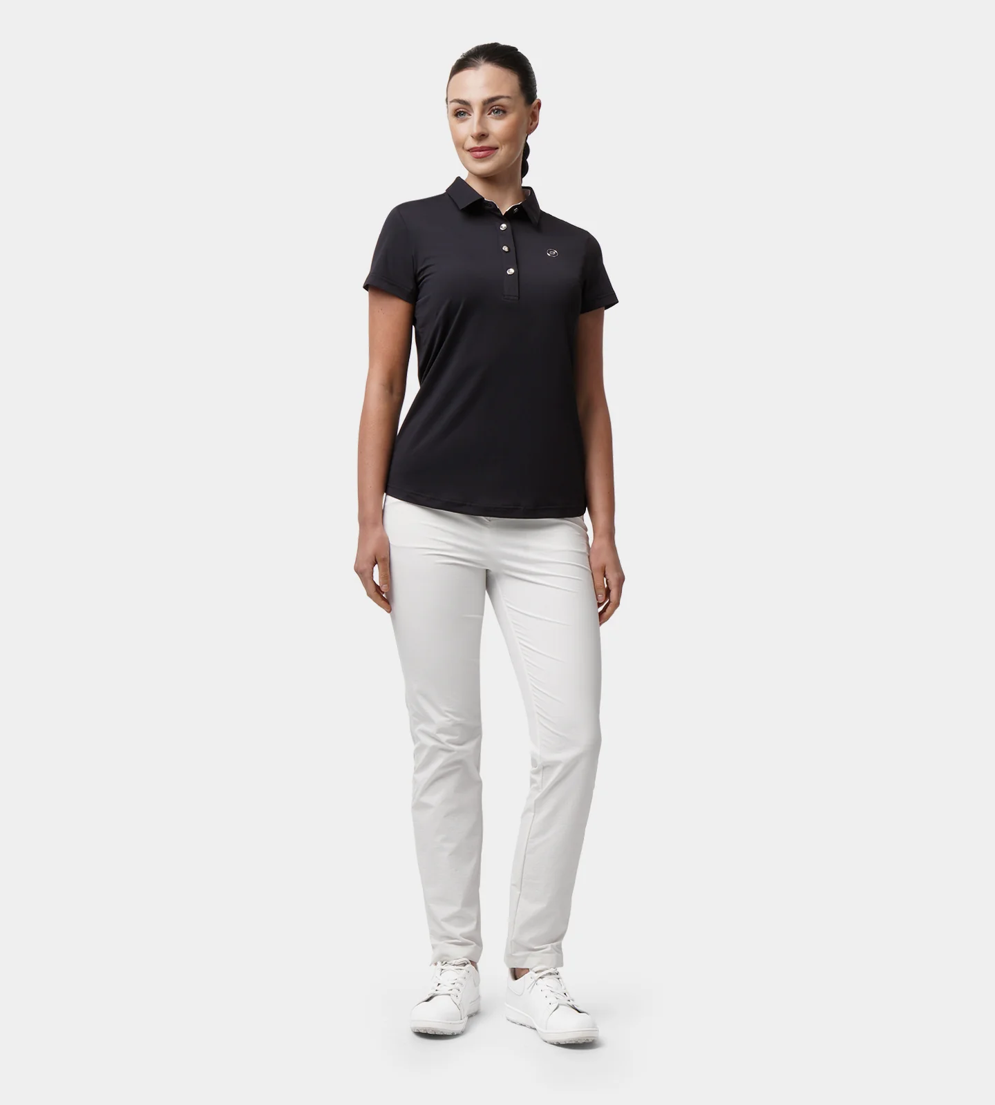 LADIES LEGACY POLO - BLACK - Image 4