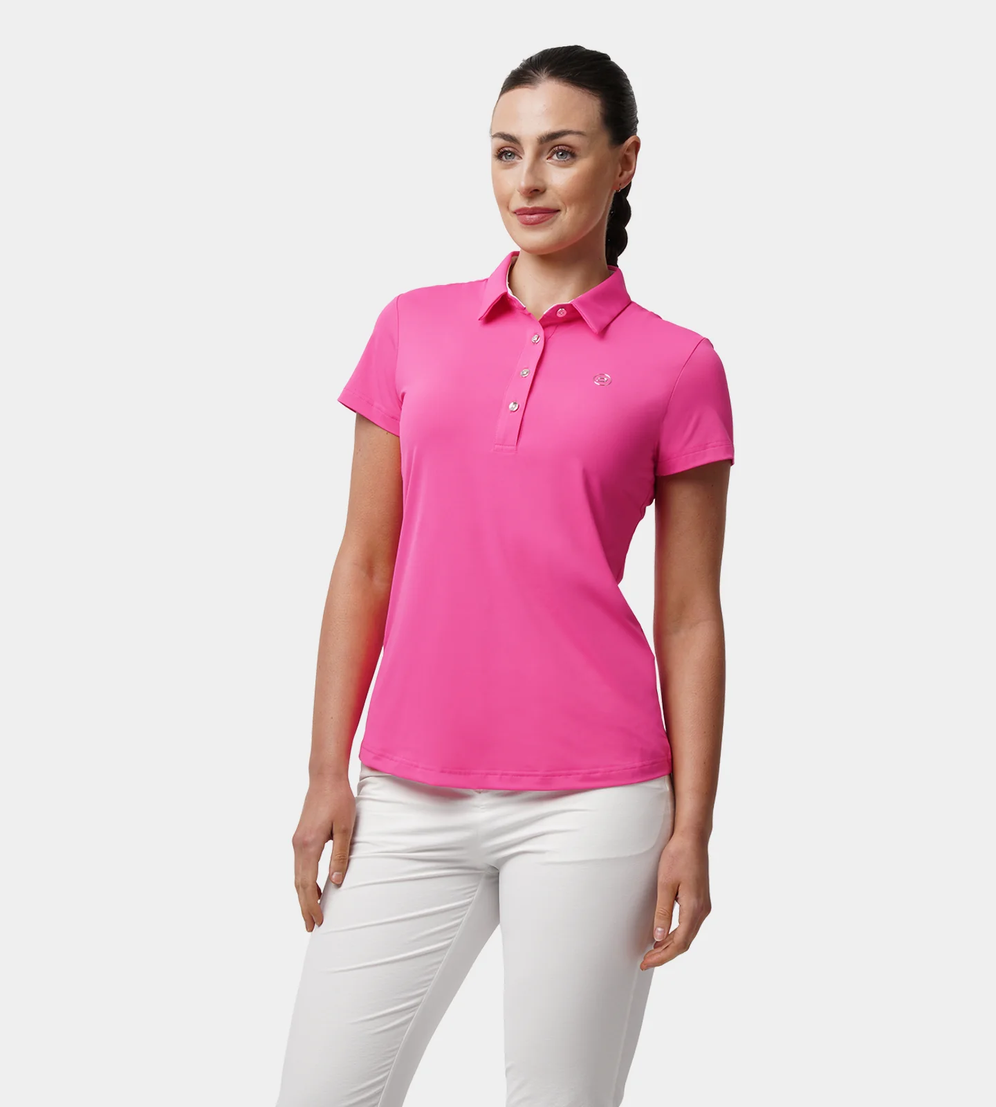 LADIES LEGACY POLO - BRIGHT PINK