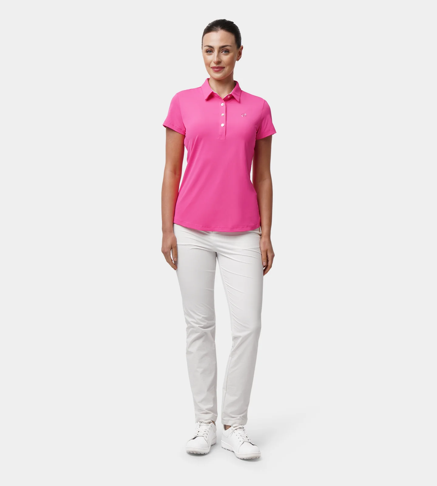 LADIES LEGACY POLO - BRIGHT PINK - Image 3