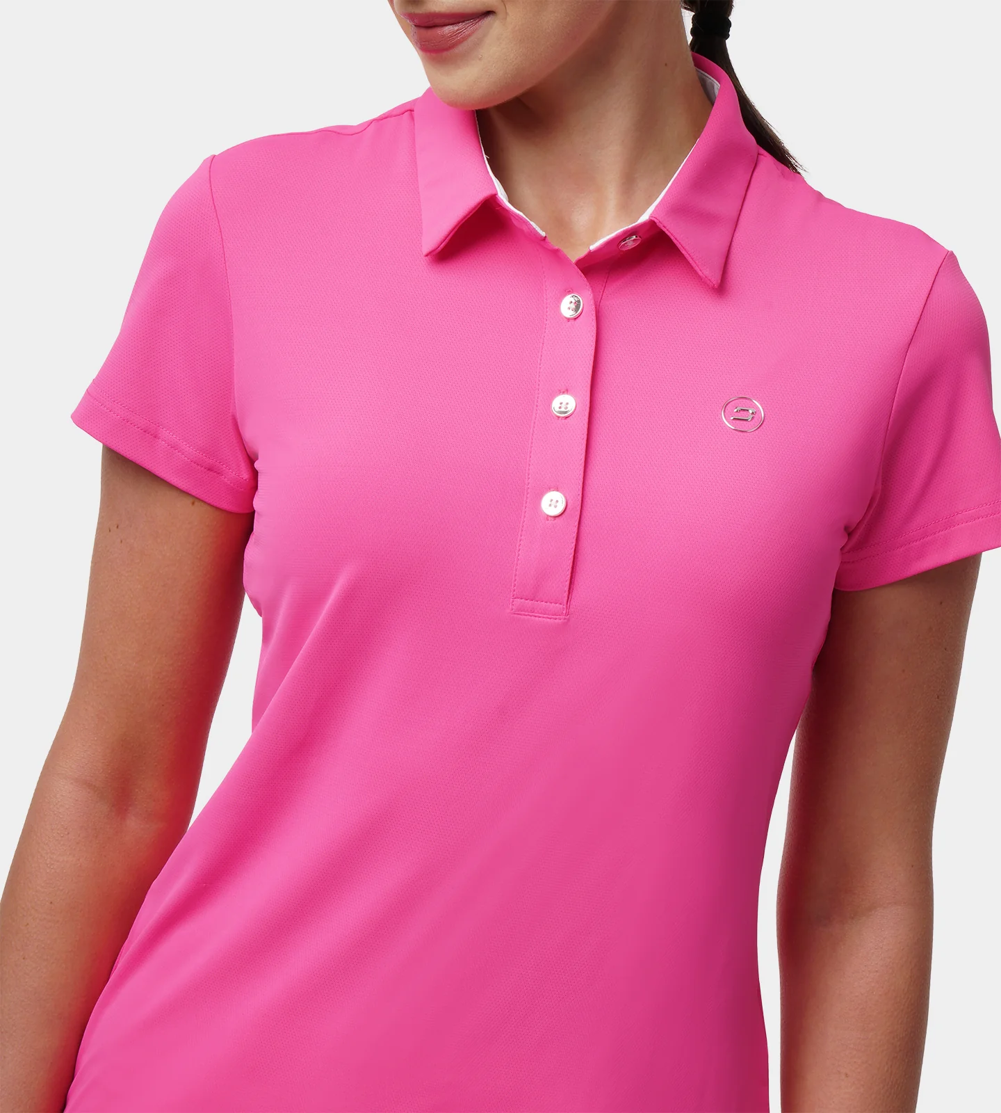 LADIES LEGACY POLO - BRIGHT PINK - Image 4