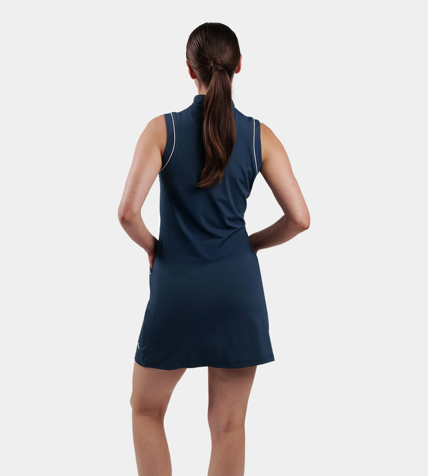 LADIES LUXE DRESS - NAVY - Image 3
