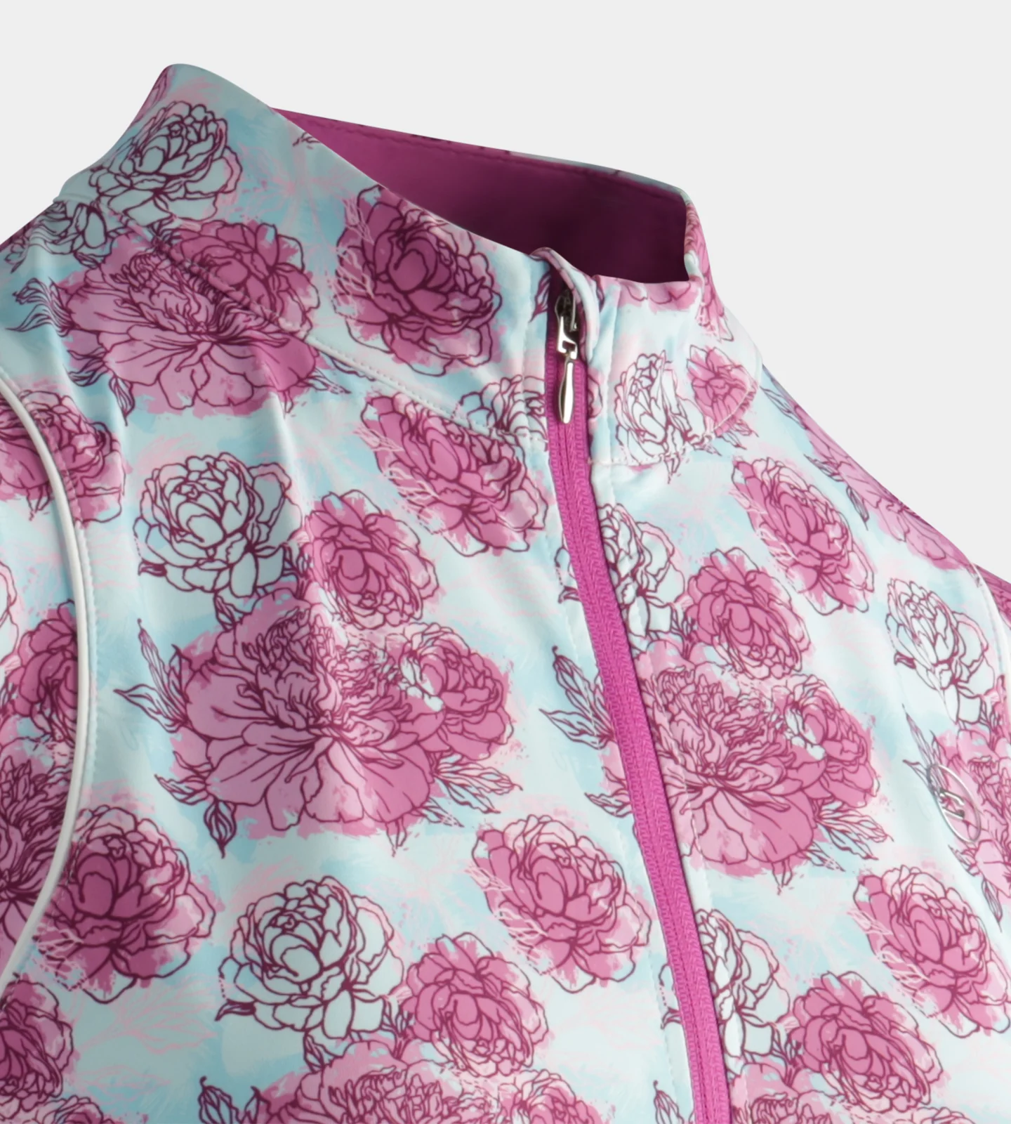 LADIES LUXE DRESS - ROSES TEAL - Image 4