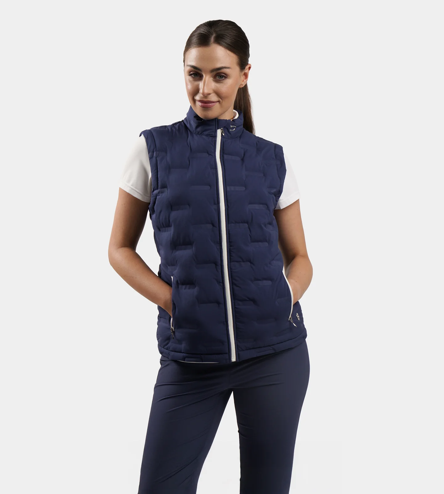 LADIES MEMBERS GILET - NAVY