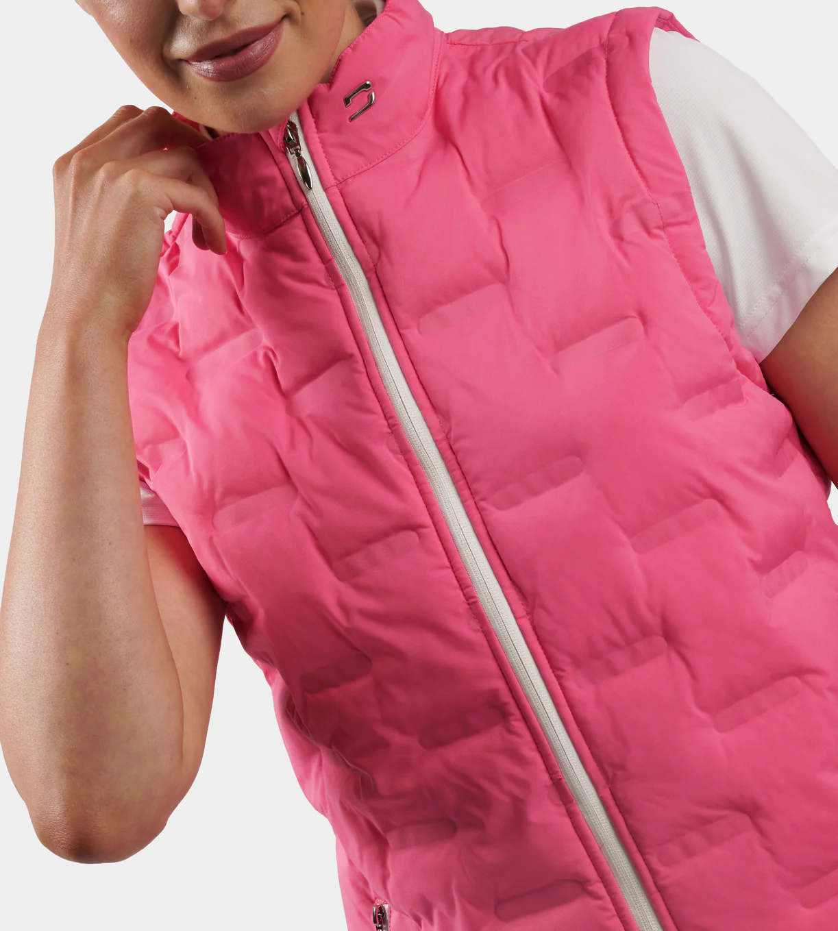 LADIES MEMBERS GILET - PINK - Image 2