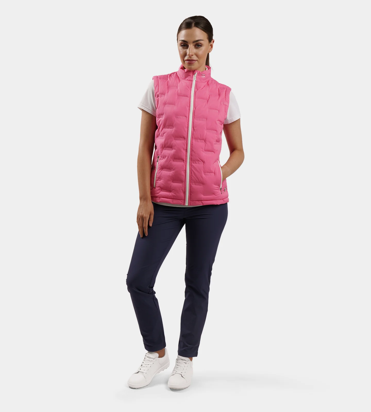 LADIES MEMBERS GILET - PINK - Image 6