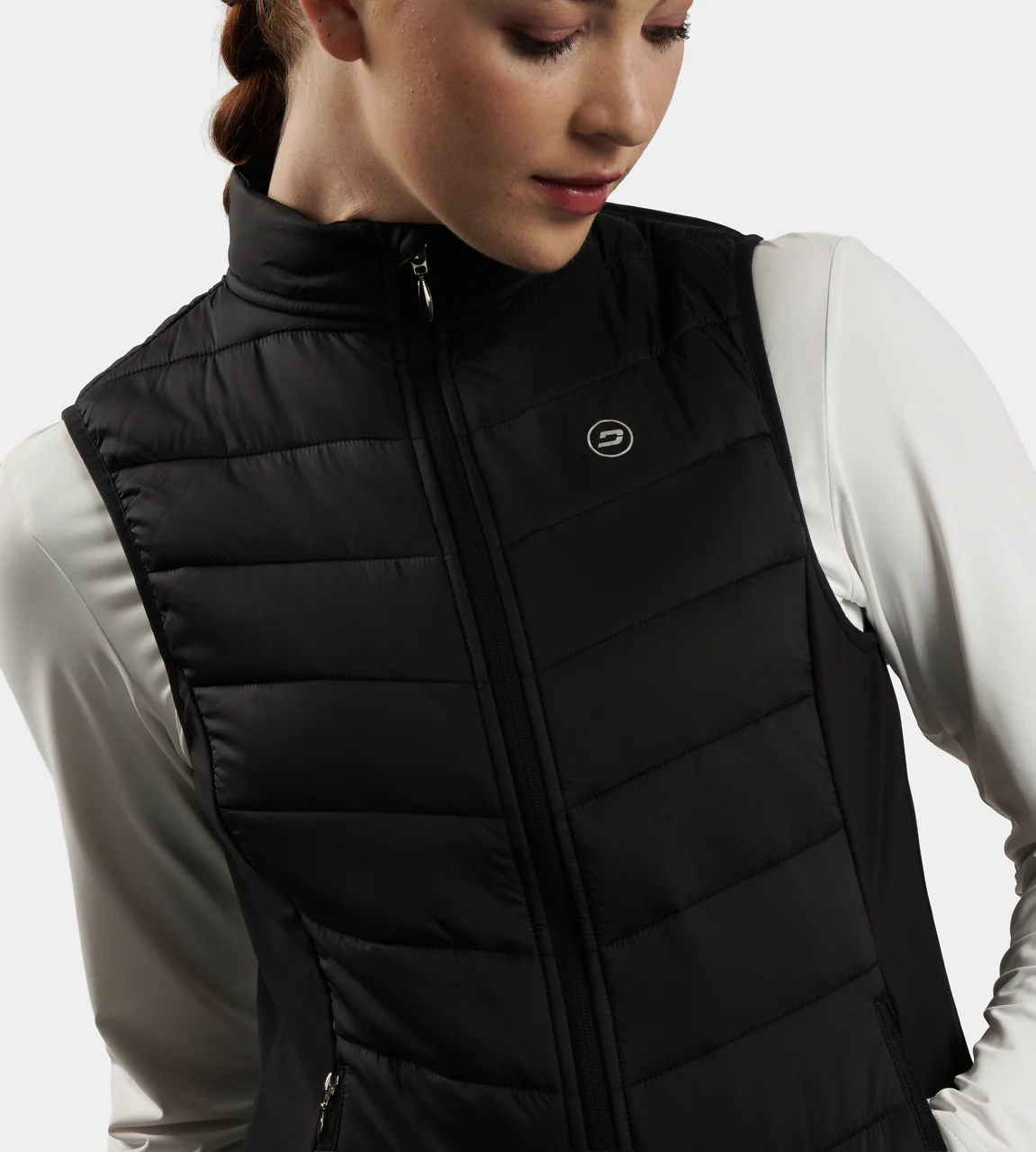 LADIES PANAMA GILET - BLACK - Image 2