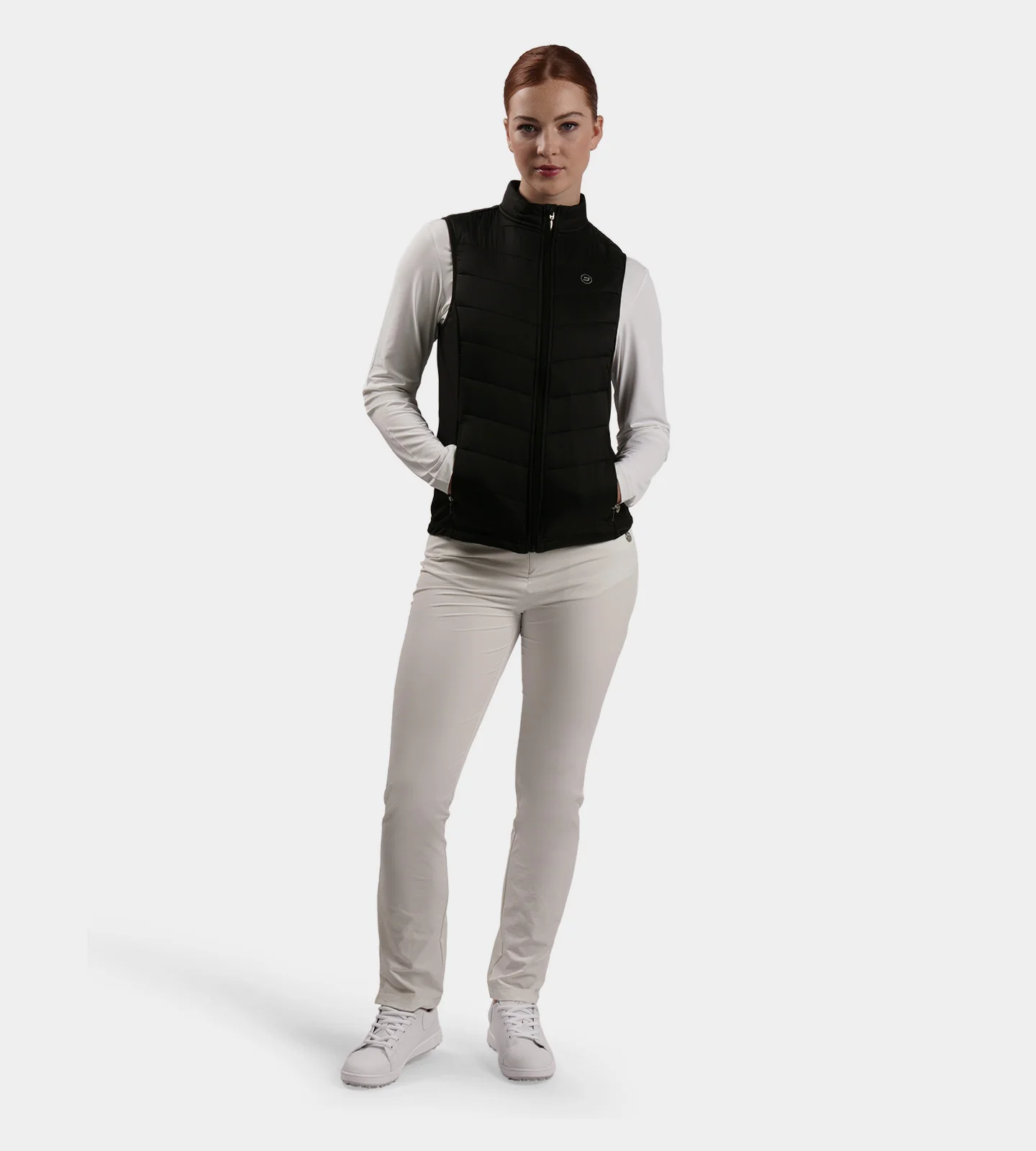 LADIES PANAMA GILET - BLACK - Image 6