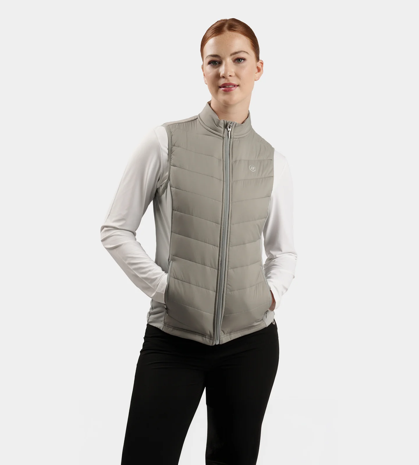 LADIES PANAMA GILET - GREY