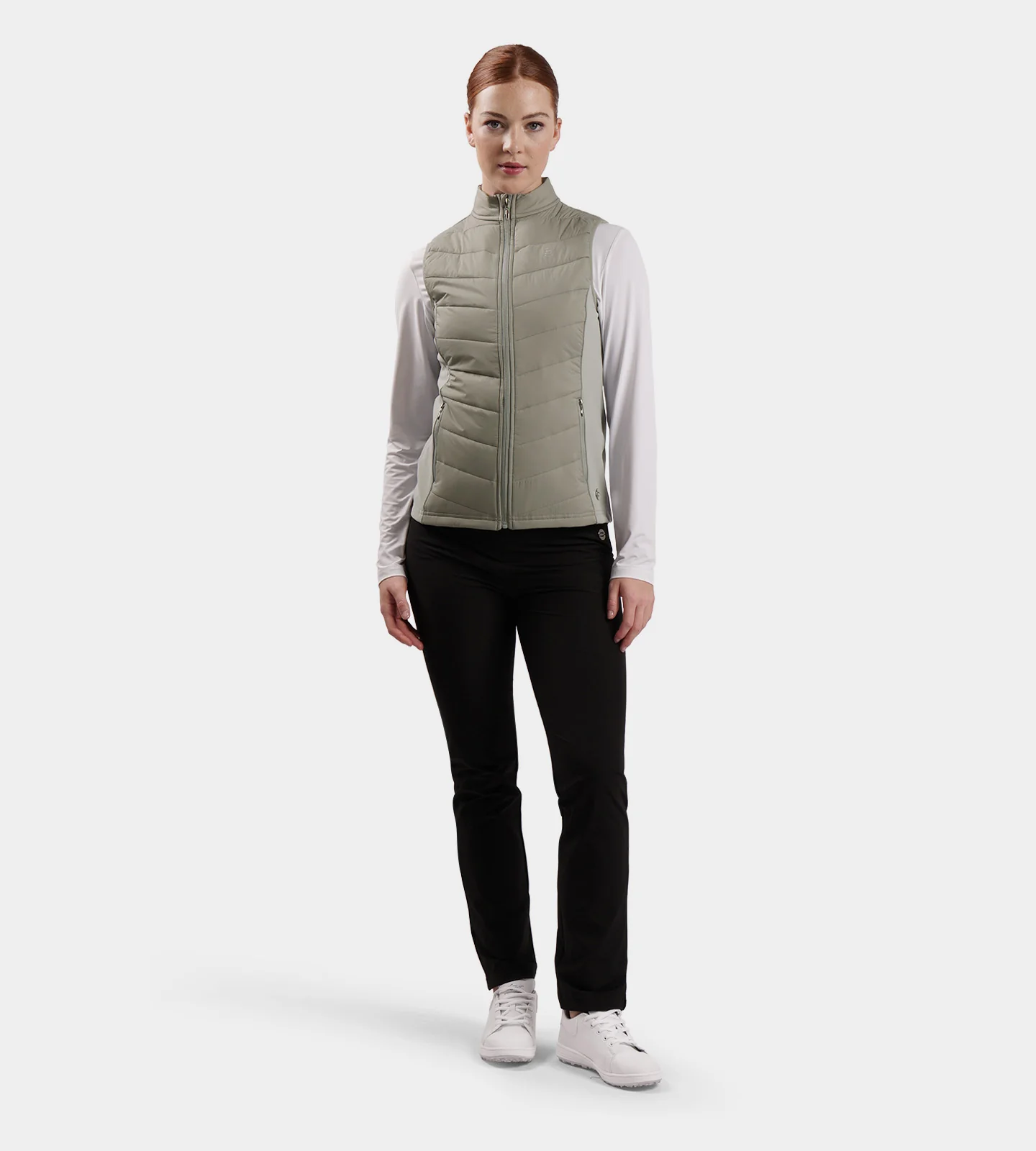 LADIES PANAMA GILET - GREY - Image 6
