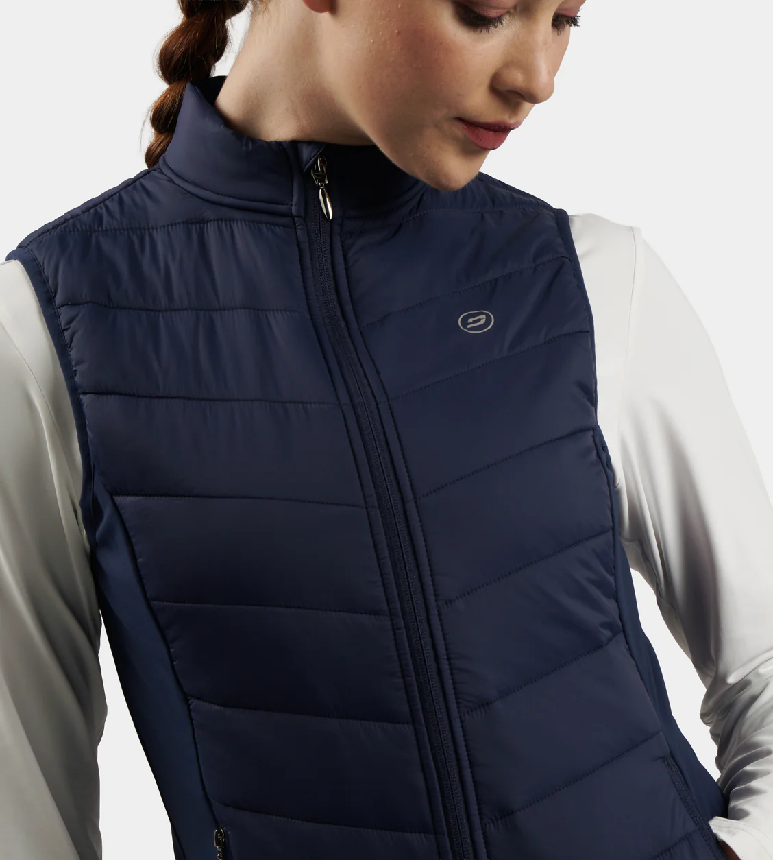 LADIES PANAMA GILET - NAVY - Image 2