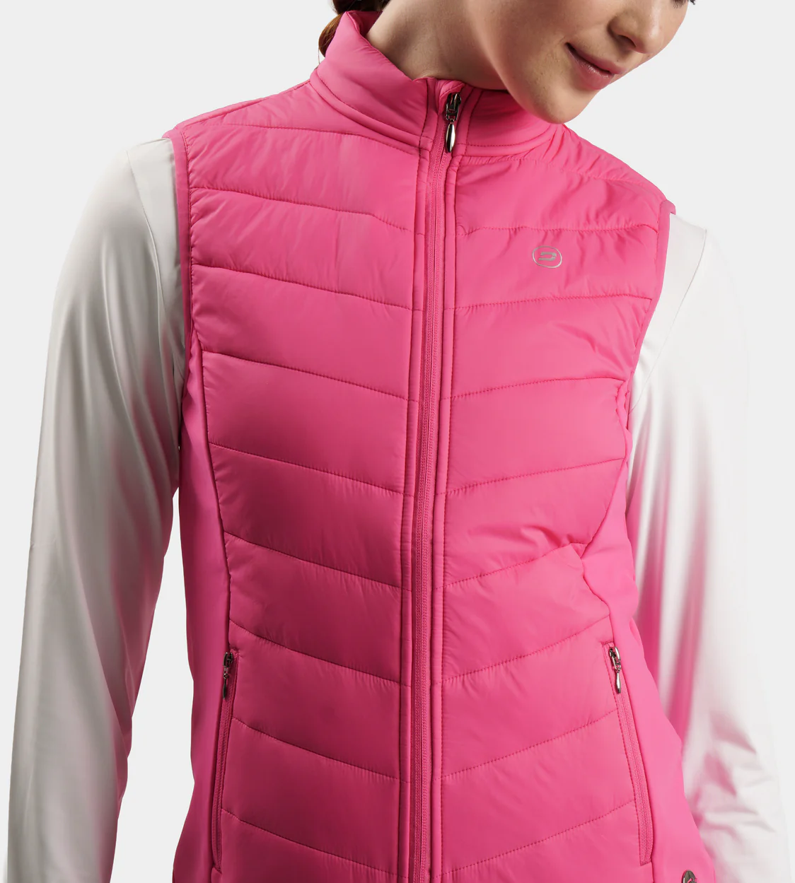 LADIES PANAMA GILET - PINK - Image 2