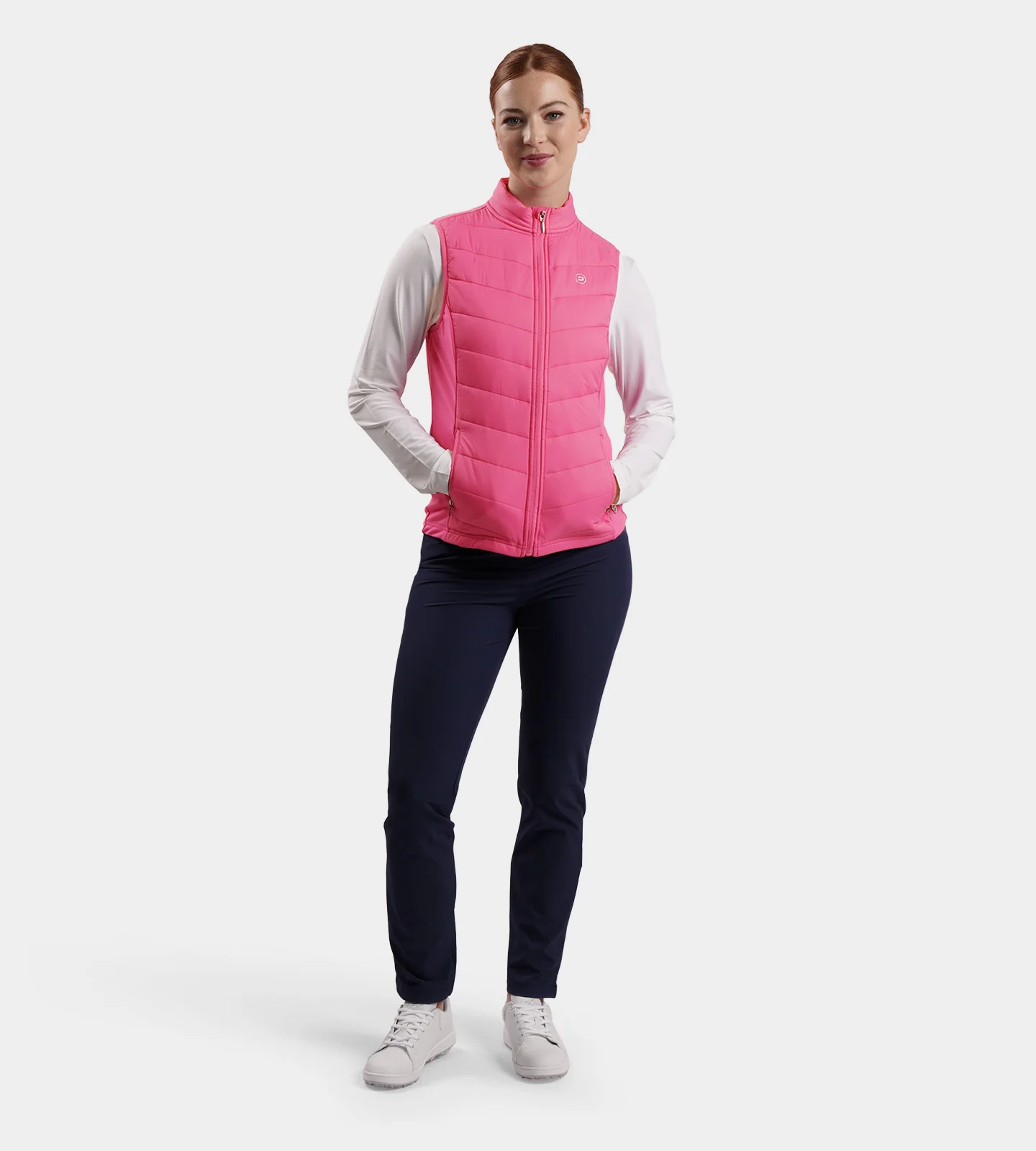 LADIES PANAMA GILET - PINK - Image 5