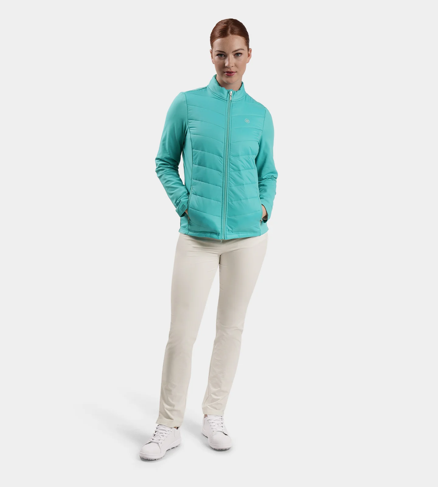 LADIES PANAMA JACKET - TEAL - Image 6