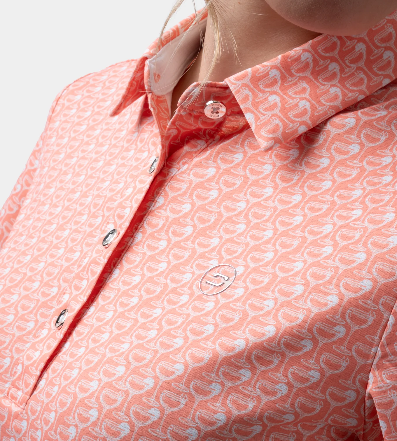 LADIES PARTINI POLO - CORAL - Image 2