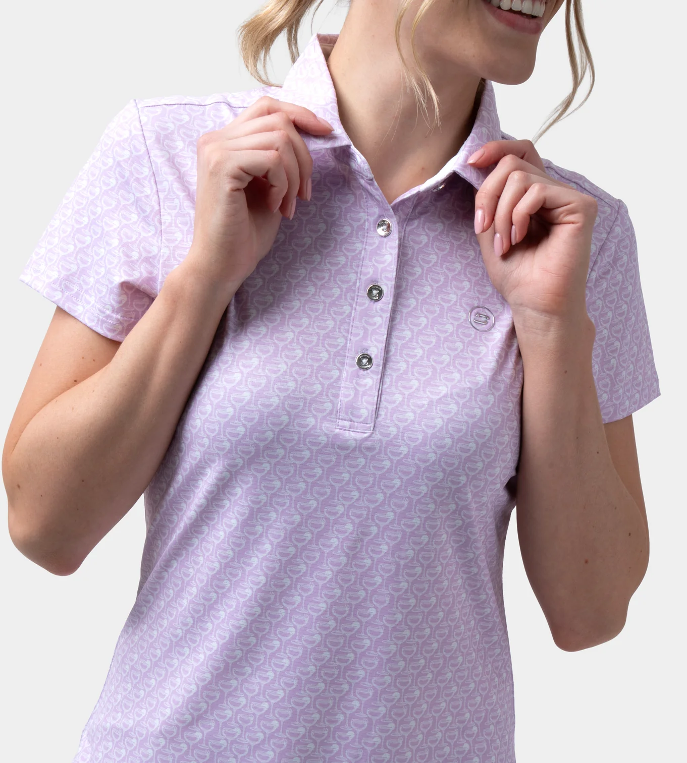 LADIES PARTINI POLO - LAVENDER - Image 2