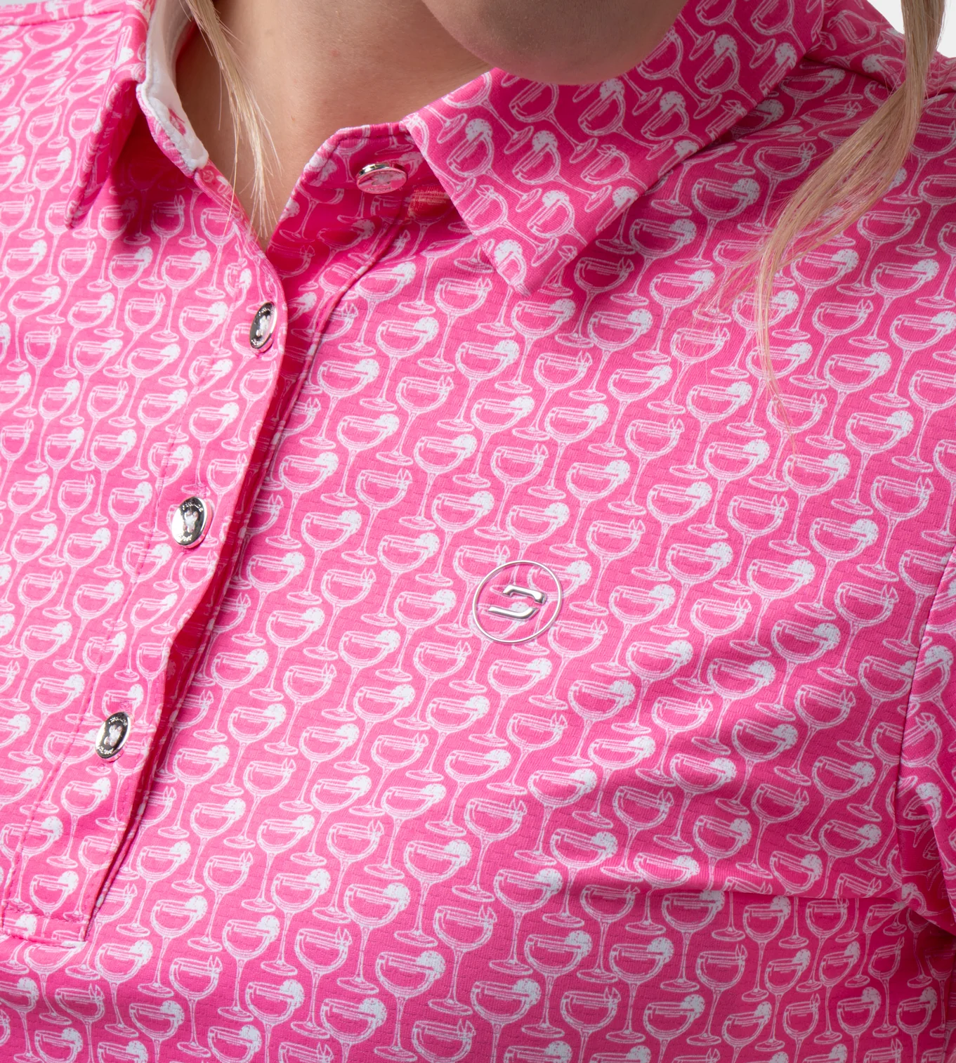LADIES PARTINI POLO - PINK - Image 2