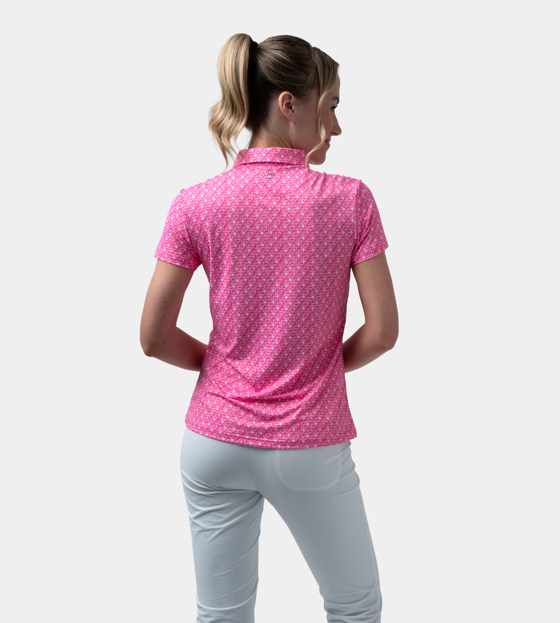LADIES PARTINI POLO - PINK - Image 3