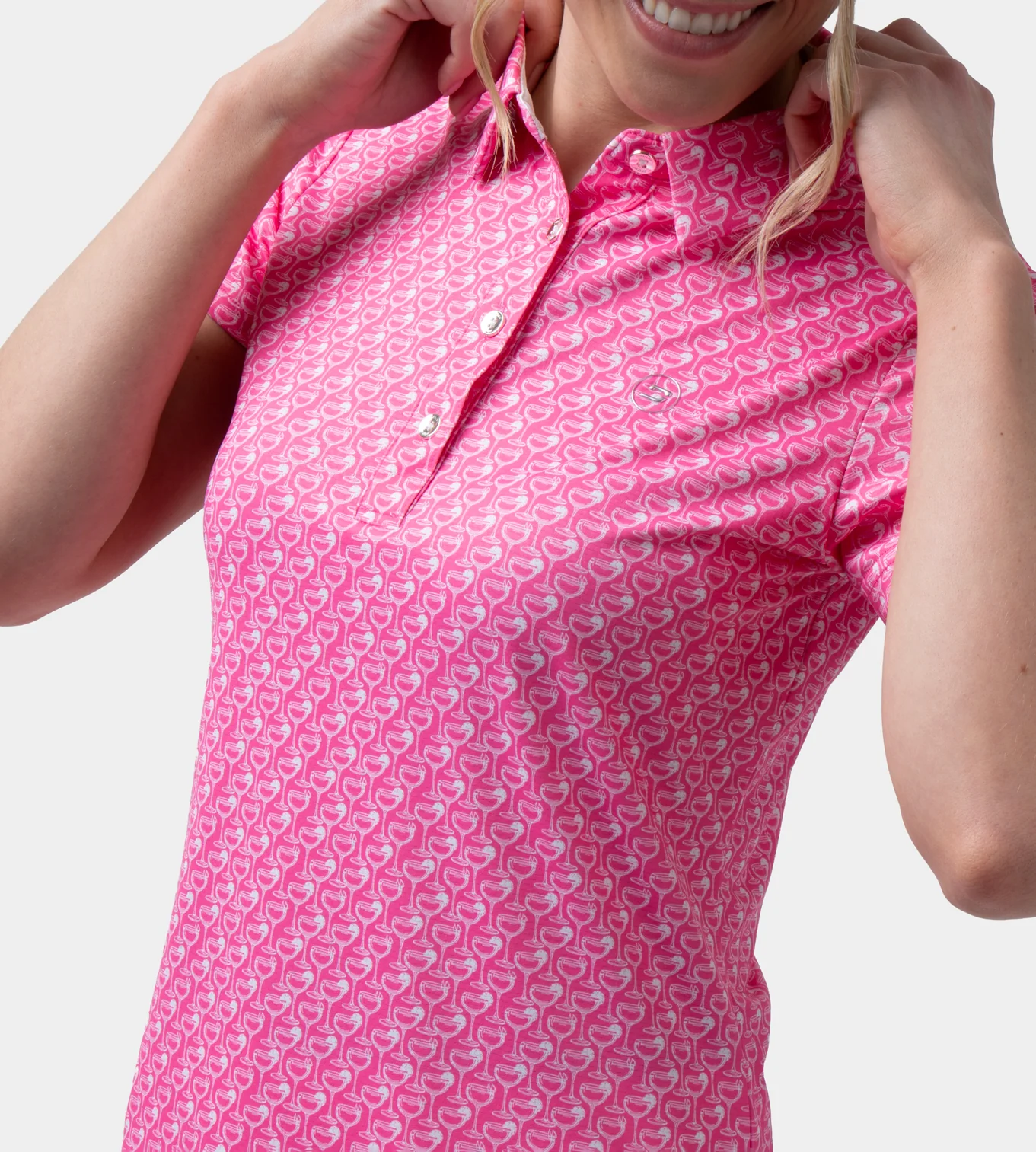 LADIES PARTINI POLO - PINK - Image 4