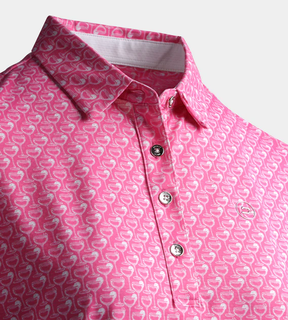 LADIES PARTINI POLO - PINK - Image 6