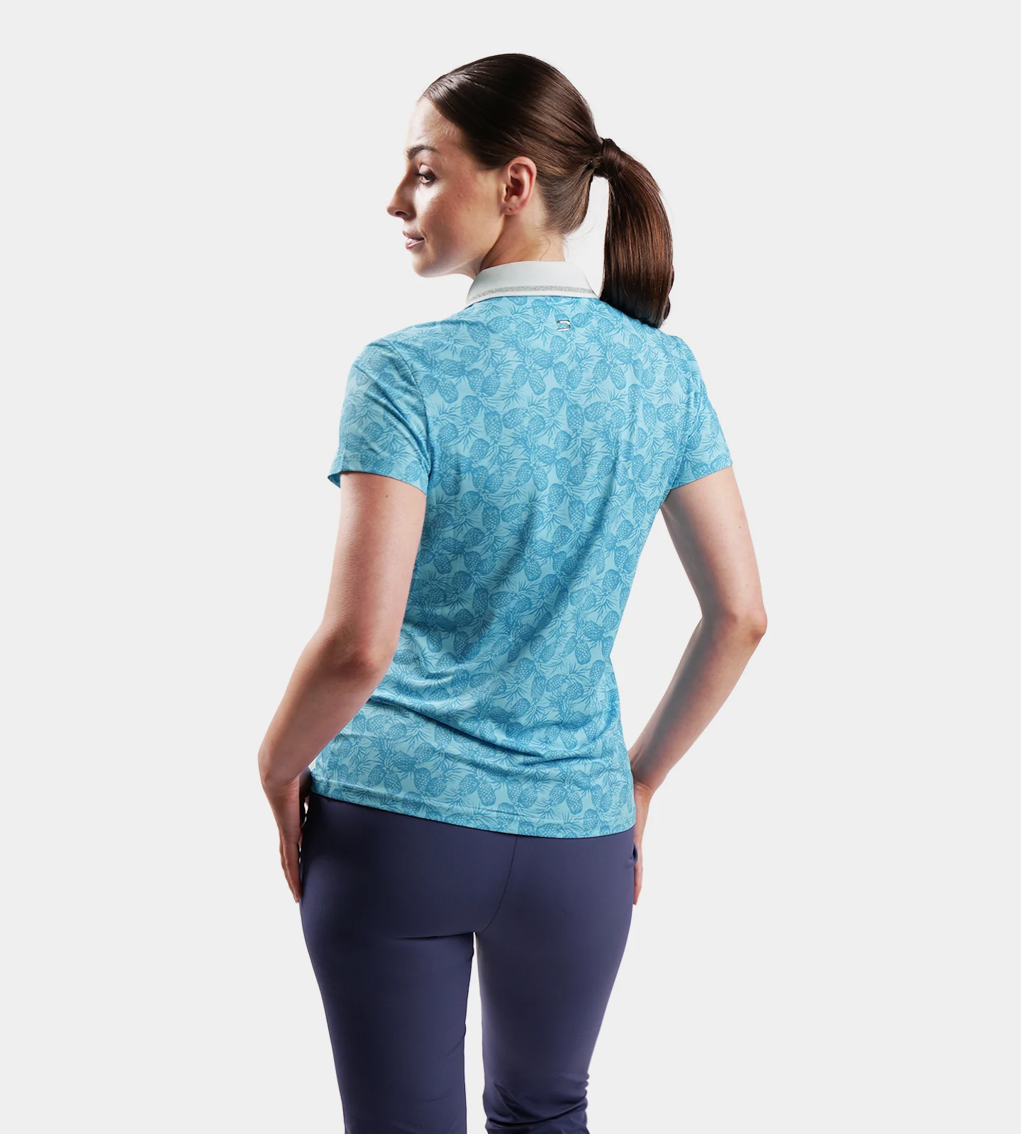 LADIES PINEAPPLE POLO - BLUE - Image 3