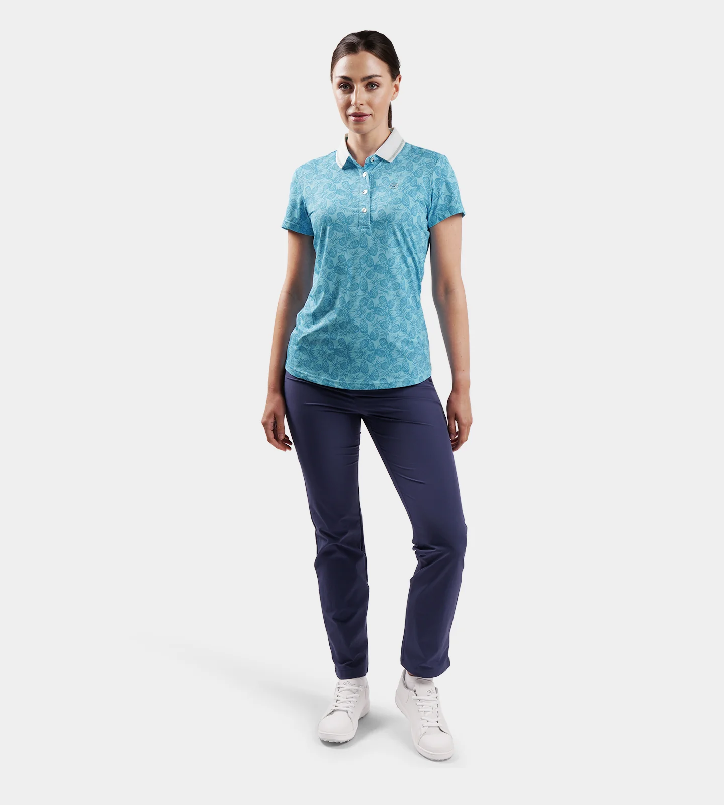 LADIES PINEAPPLE POLO - BLUE - Image 5