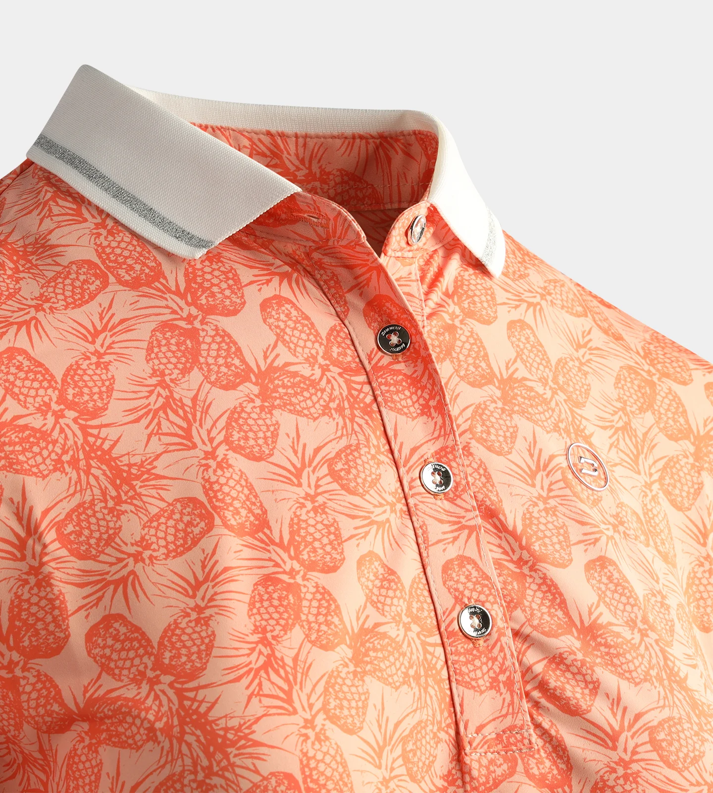 LADIES PINEAPPLE POLO - CORAL - Image 4