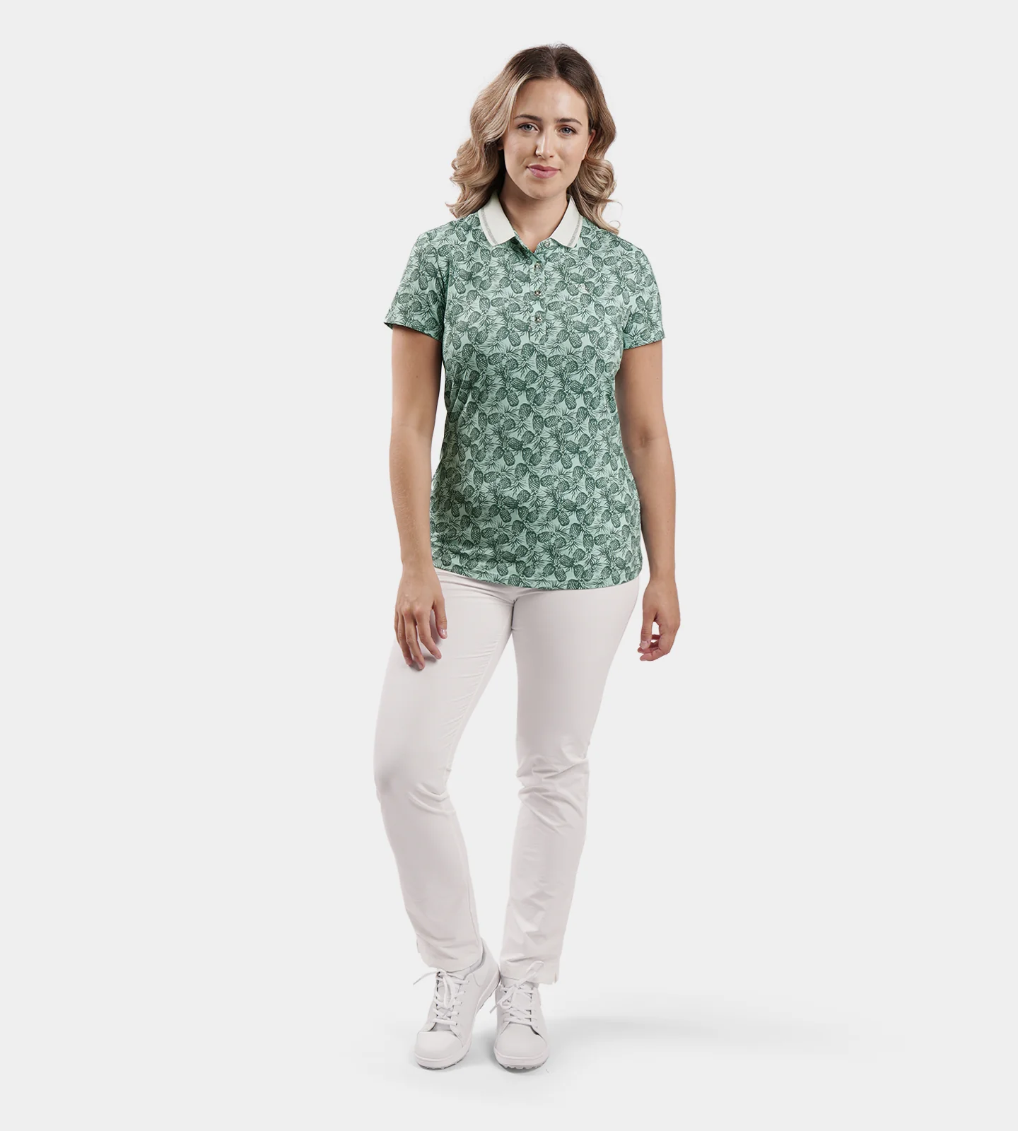 LADIES PINEAPPLE POLO - GREEN - Image 5