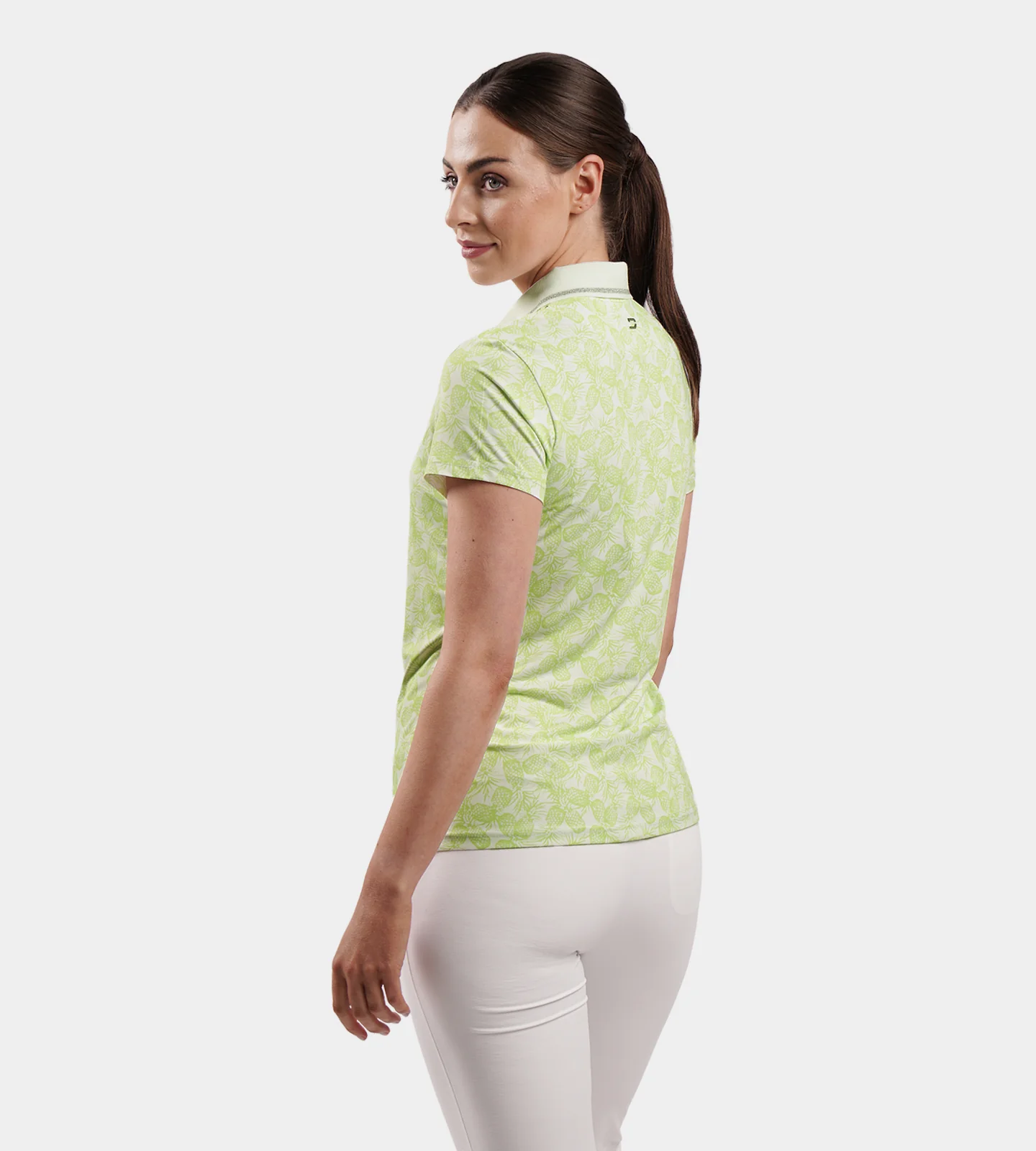 LADIES PINEAPPLE POLO - LIME - Image 3