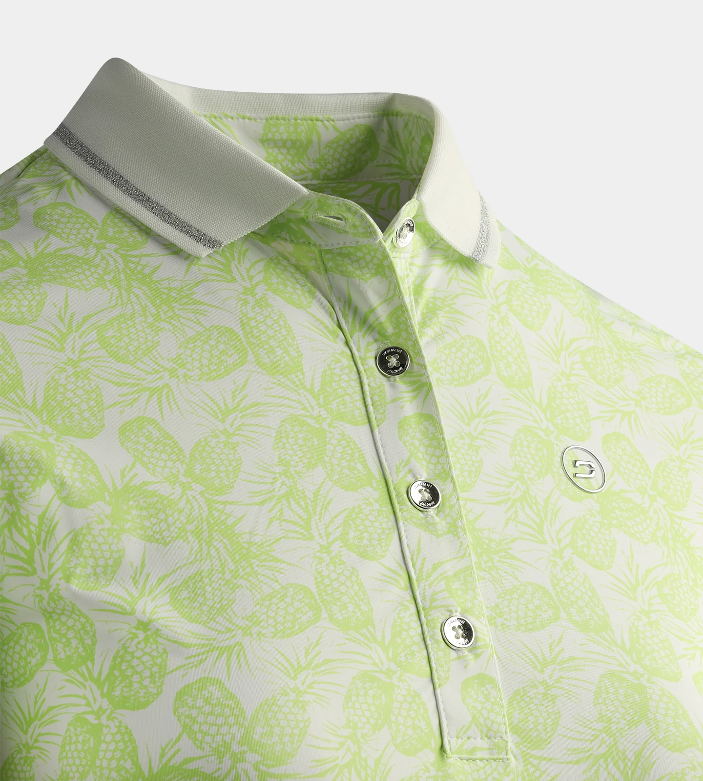 LADIES PINEAPPLE POLO - LIME - Image 4