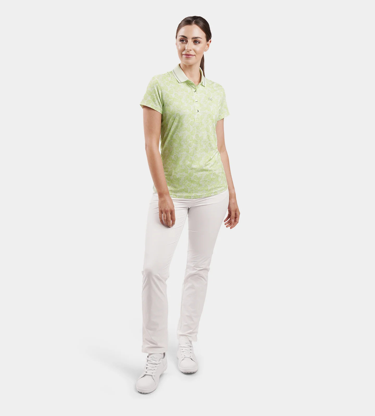 LADIES PINEAPPLE POLO - LIME - Image 6