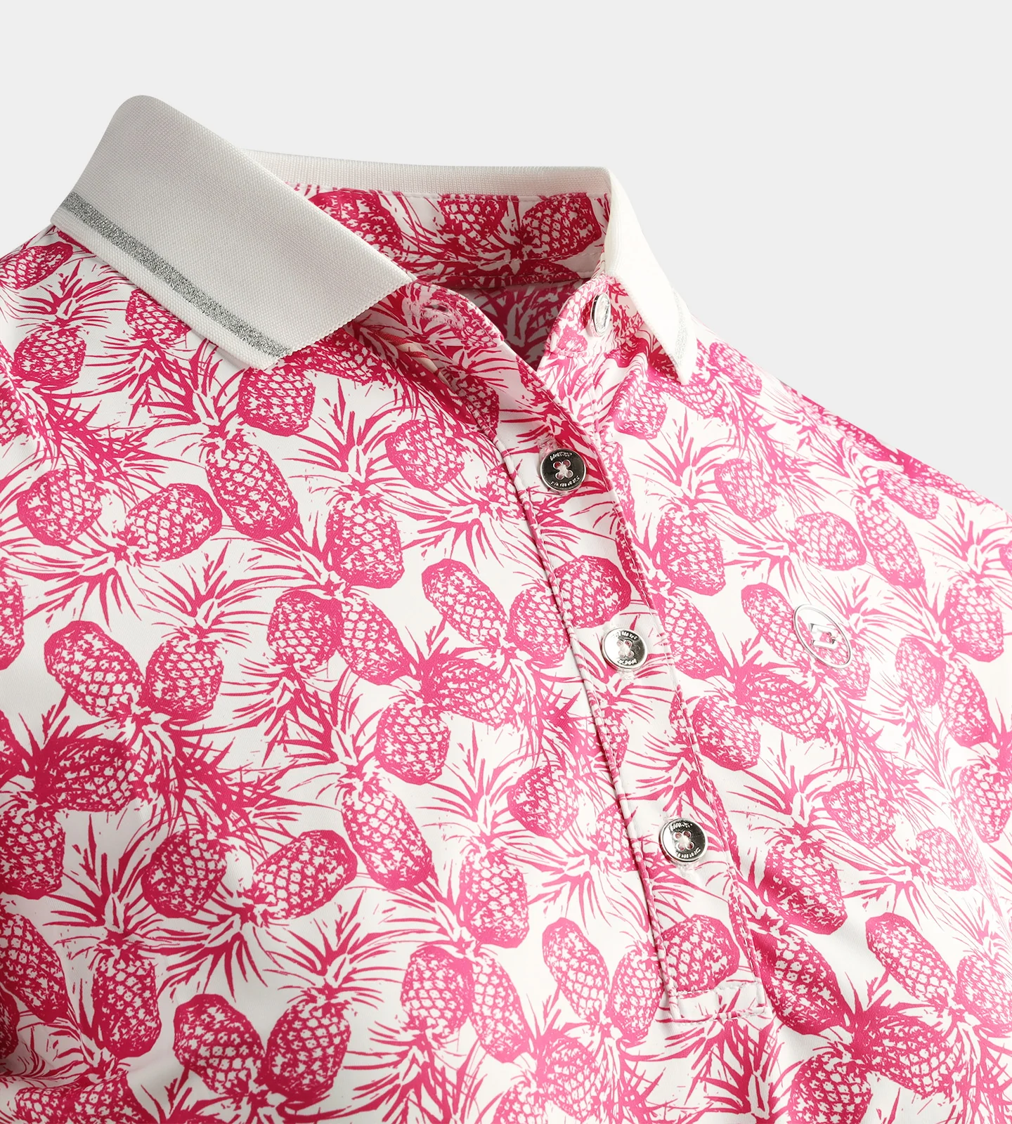 LADIES PINEAPPLE POLO - PINK - Image 4